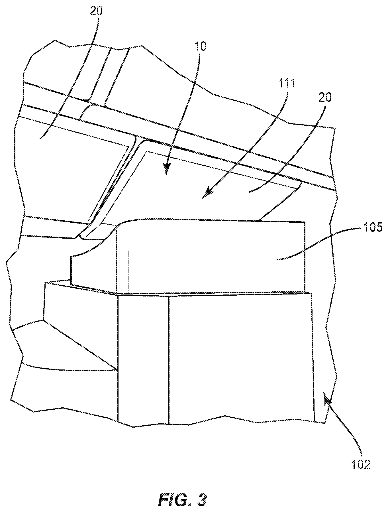Patent US11780584 Figure 3 – Panel attachment in a vehicle configured for low profile removal and reattachment