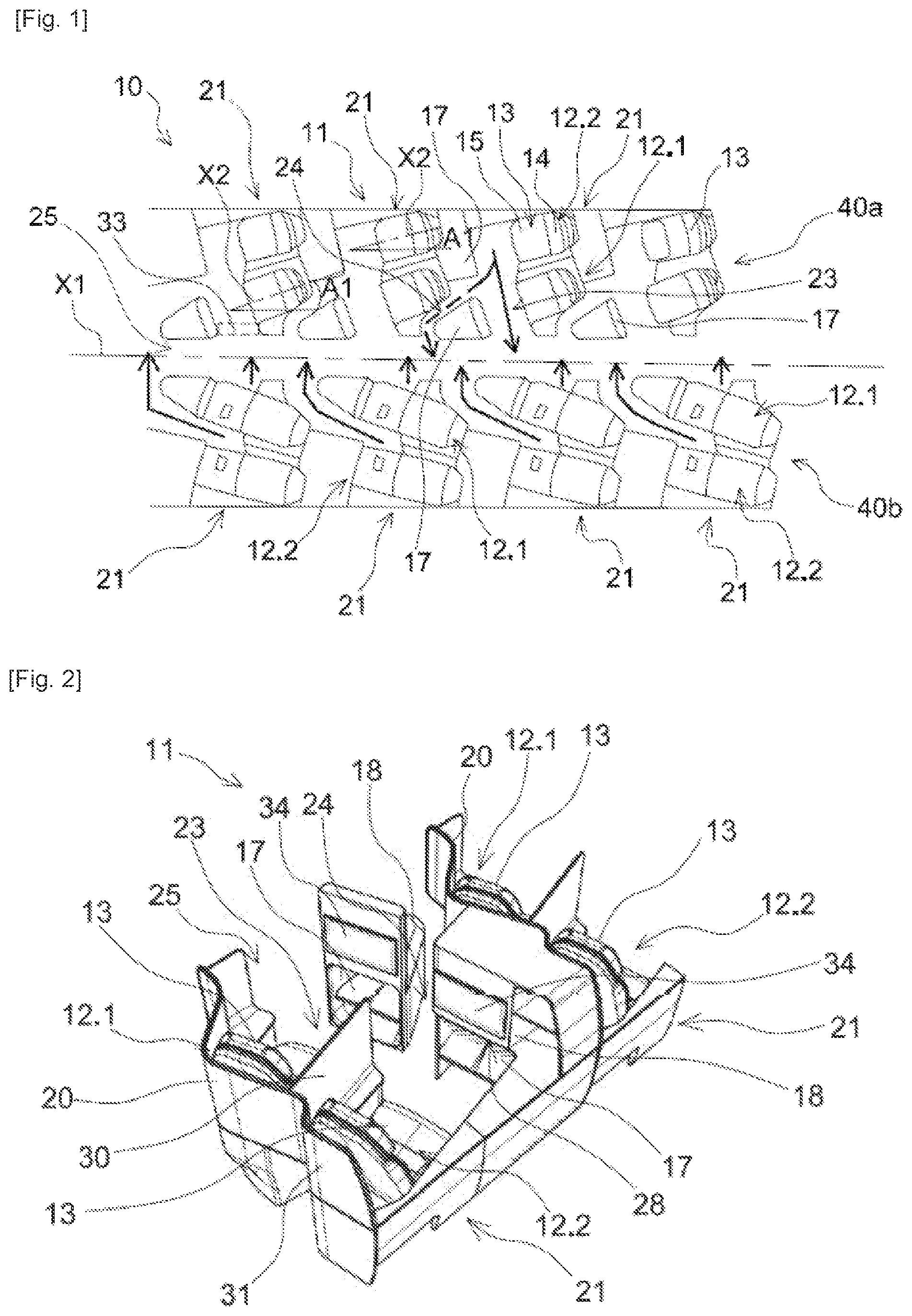 Patent US11780585 Figure 1 – Passenger seat arrangement