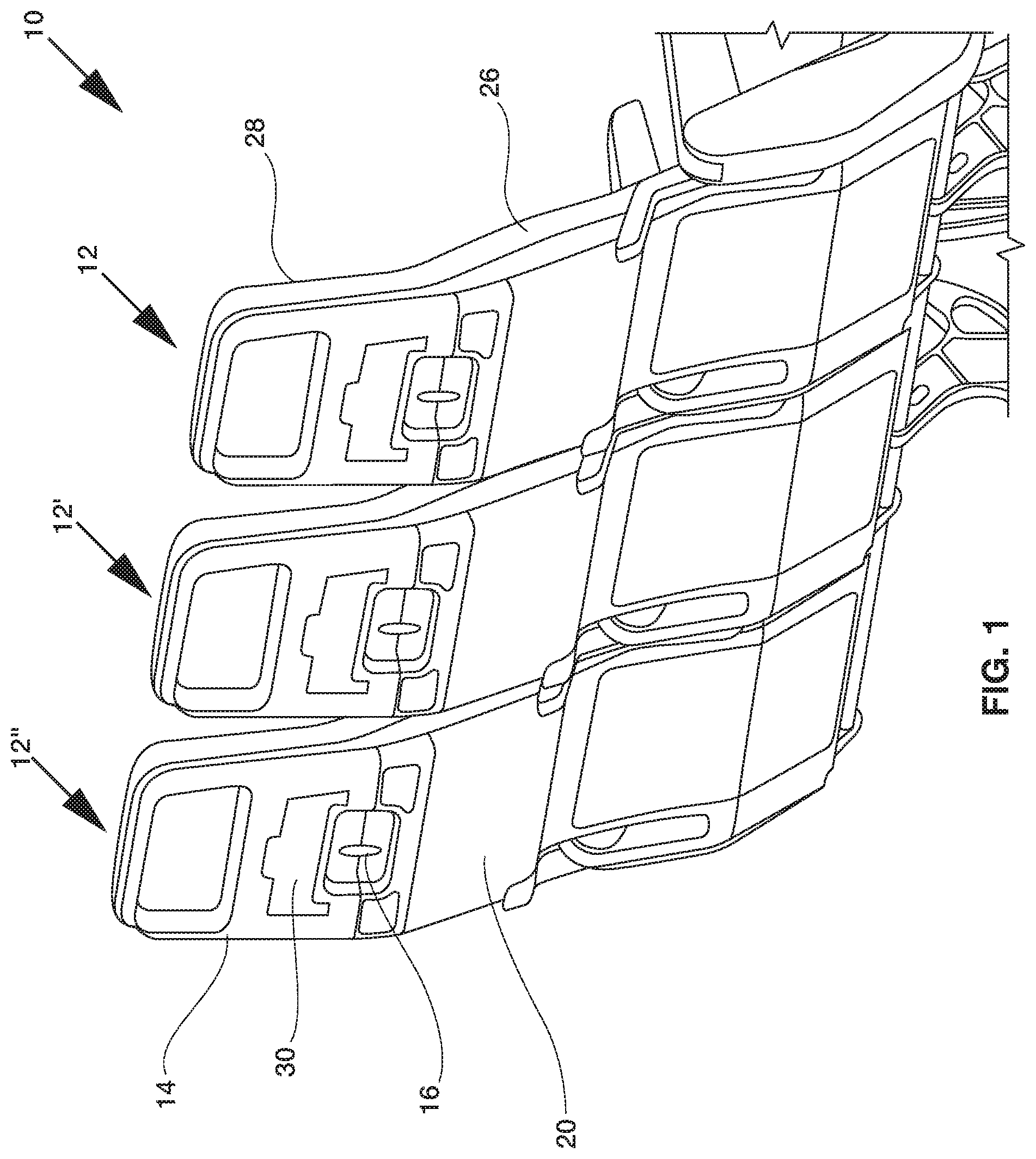 Patent US11780587 Figure 1 – Food tray for passenger seat