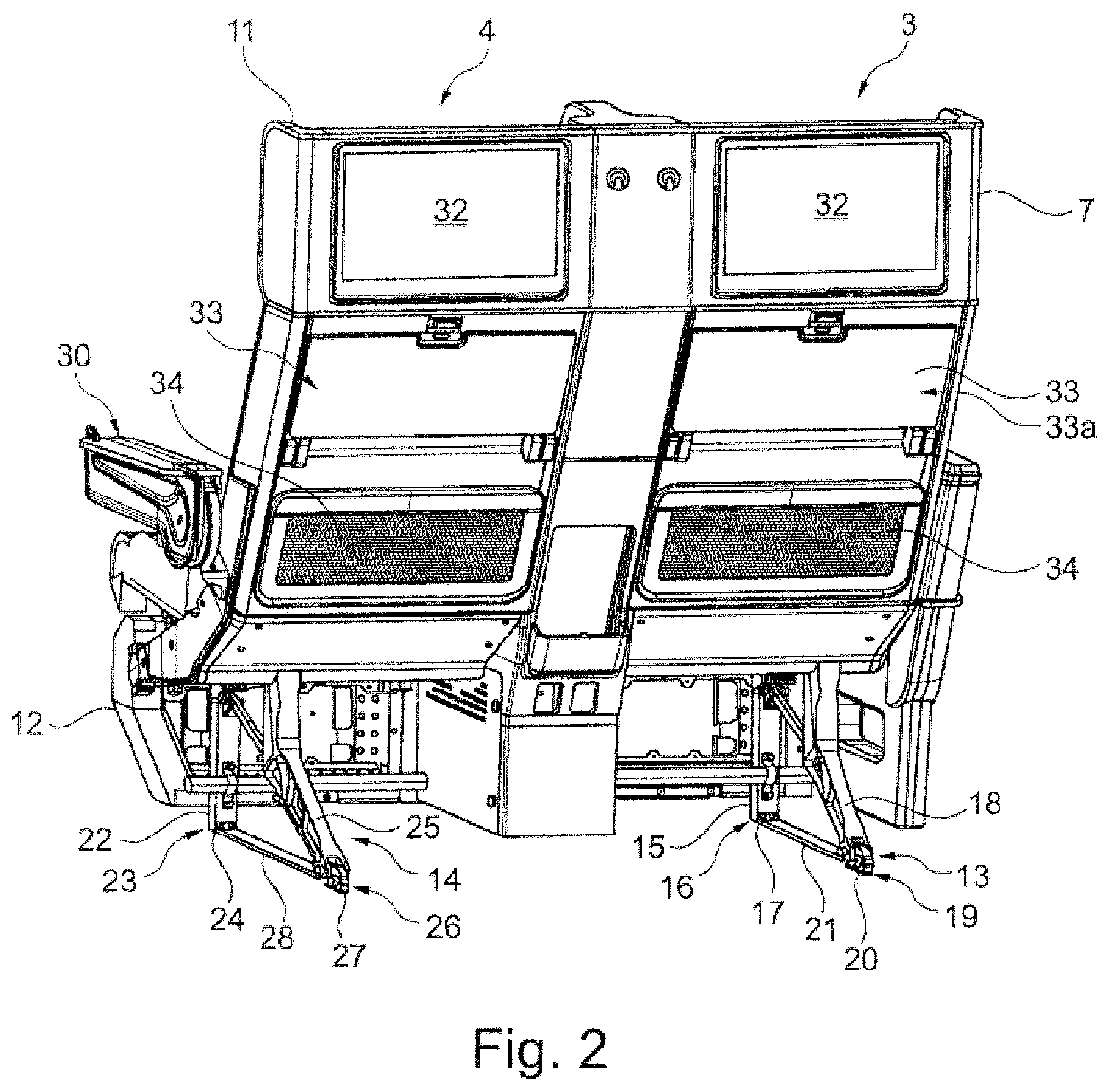 Patent US11780588 Figure 2 – Aircraft passenger seat and seat row