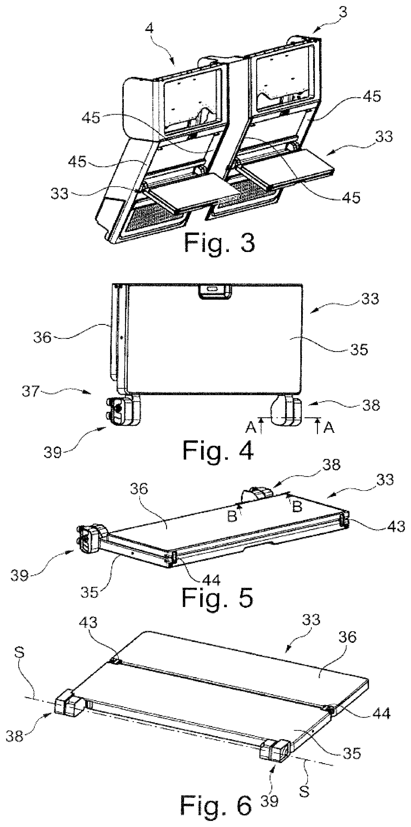 Patent US11780588 Figure 3 – Aircraft passenger seat and seat row
