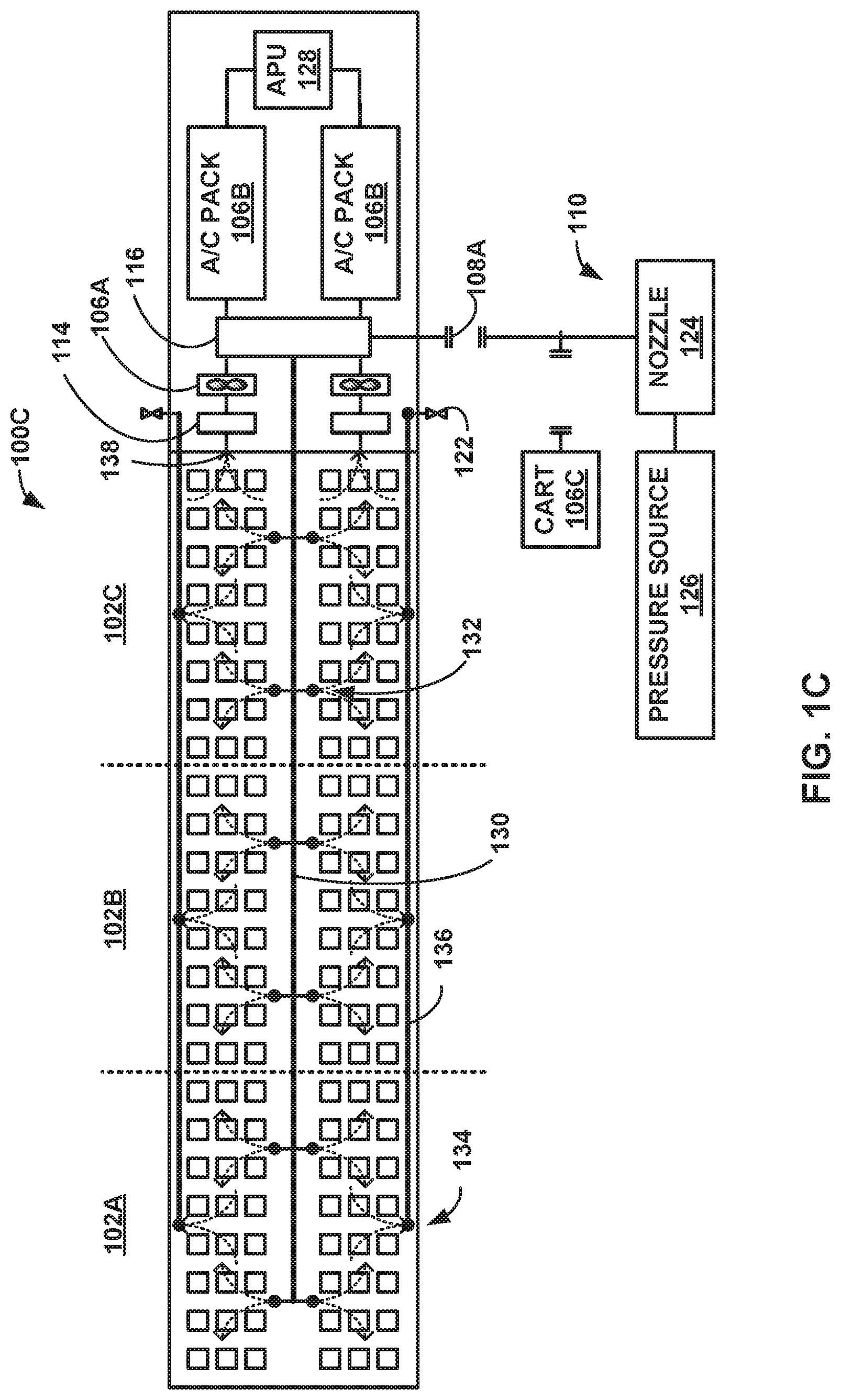 Patent US11780590 Figure 3 – Aircraft cabin disinfection
