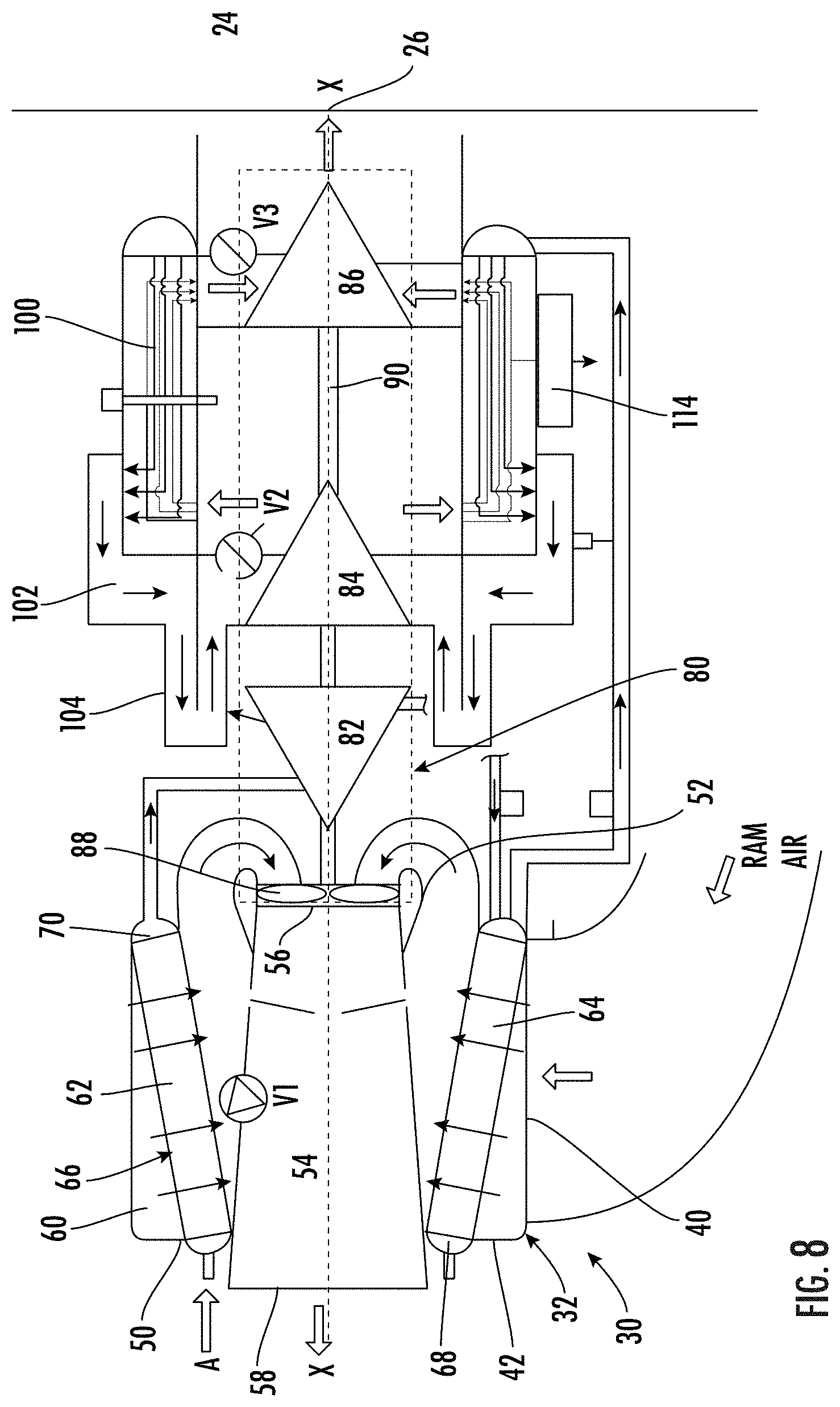Patent US11780592 Figure 8 – Environmental control system pack