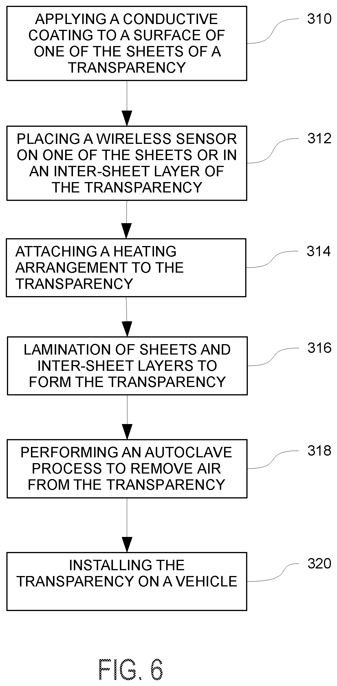 Patent US11780594 Figure 8 – Transparency including a wireless sensor