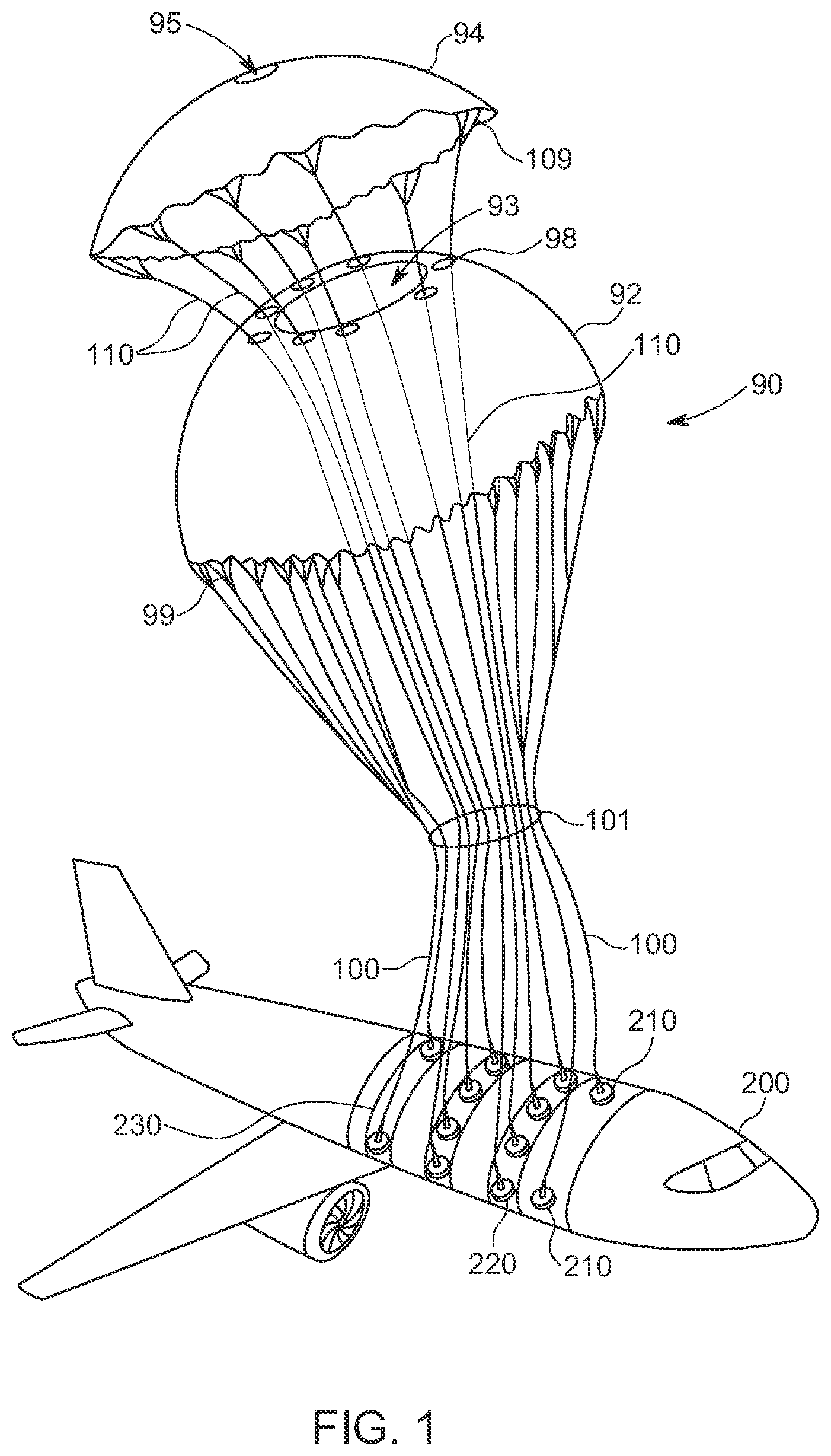 Patent US11780595 Figure 1 – System, method, and apparatus for controlled descent