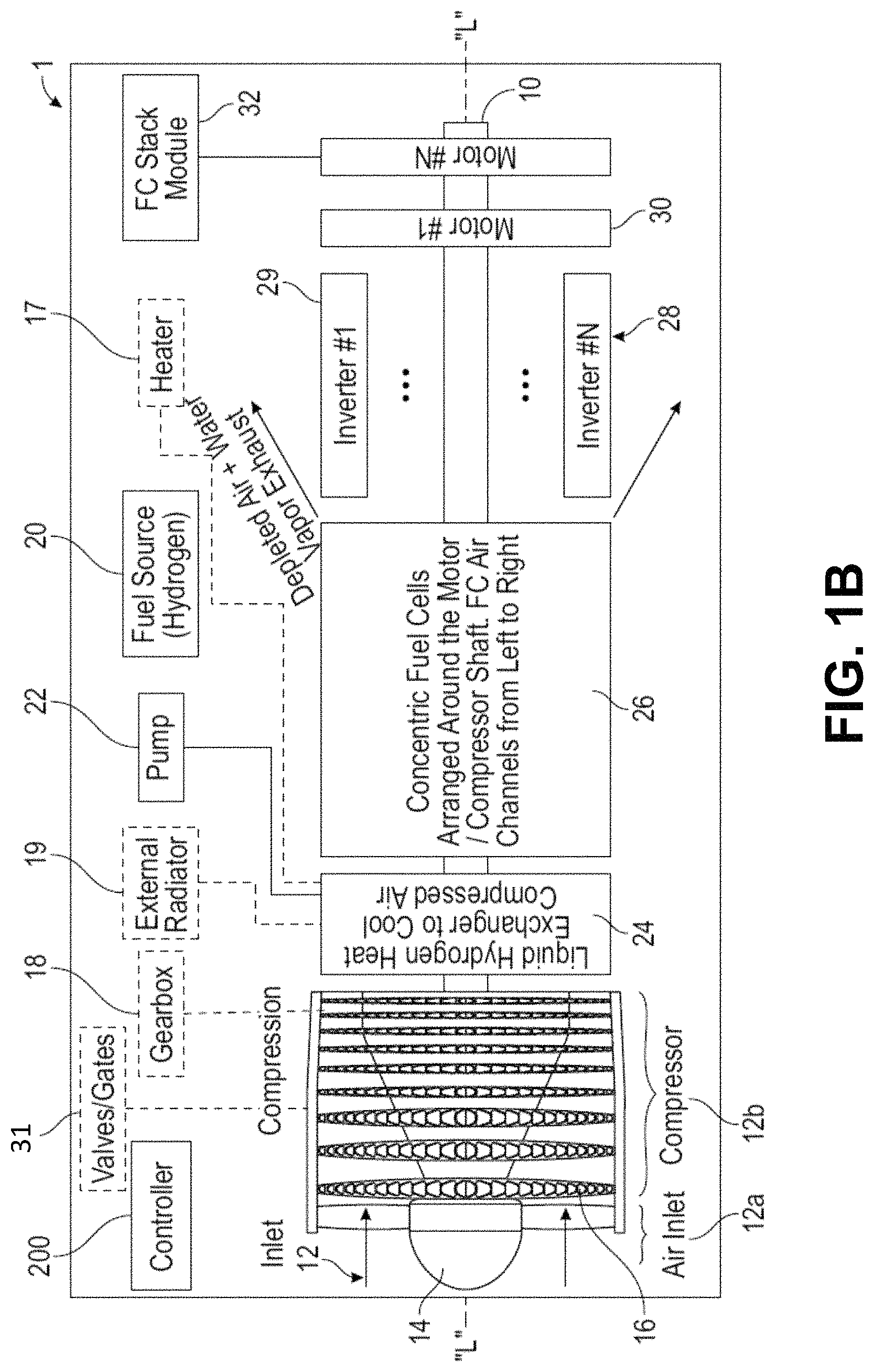 Patent US11780596 Figure 2 – Aircraft evacuation system with hydrogen inflation