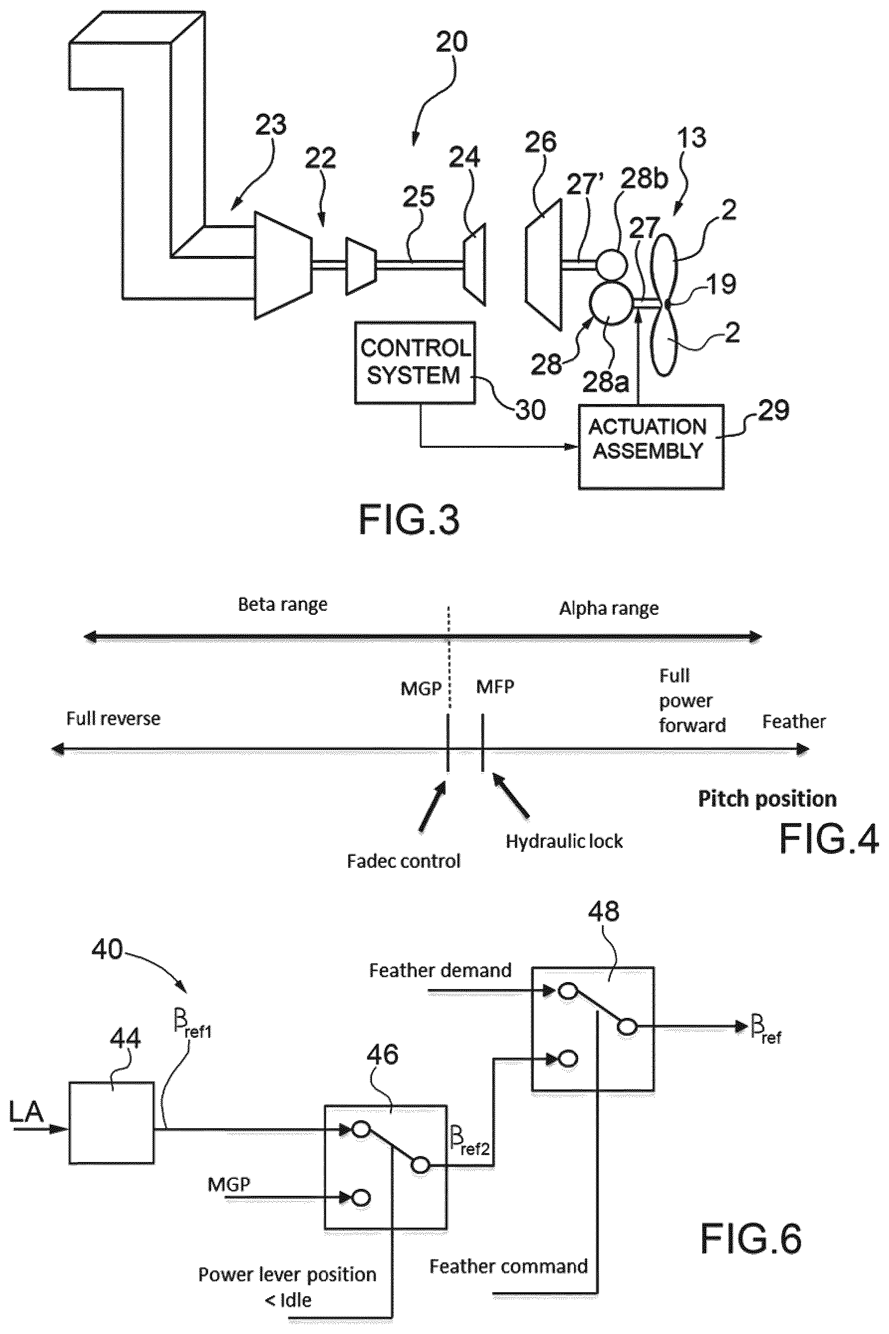 Patent US11780600 Figure 2 – System and method for combined propeller speed and propeller pitch control for a turbopropeller engine