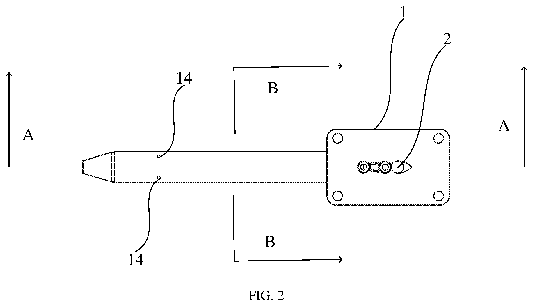 Patent US11780602 Figure 2 – Integrated heating airspeed tube and unmanned aerial vehicle including same