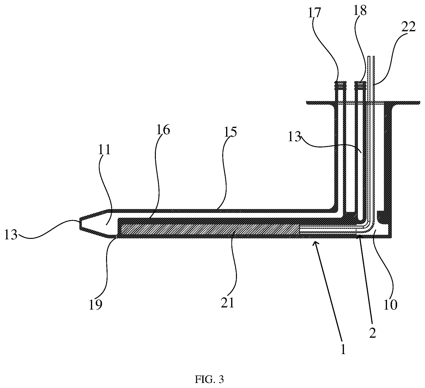 Patent US11780602 Figure 3 – Integrated heating airspeed tube and unmanned aerial vehicle including same