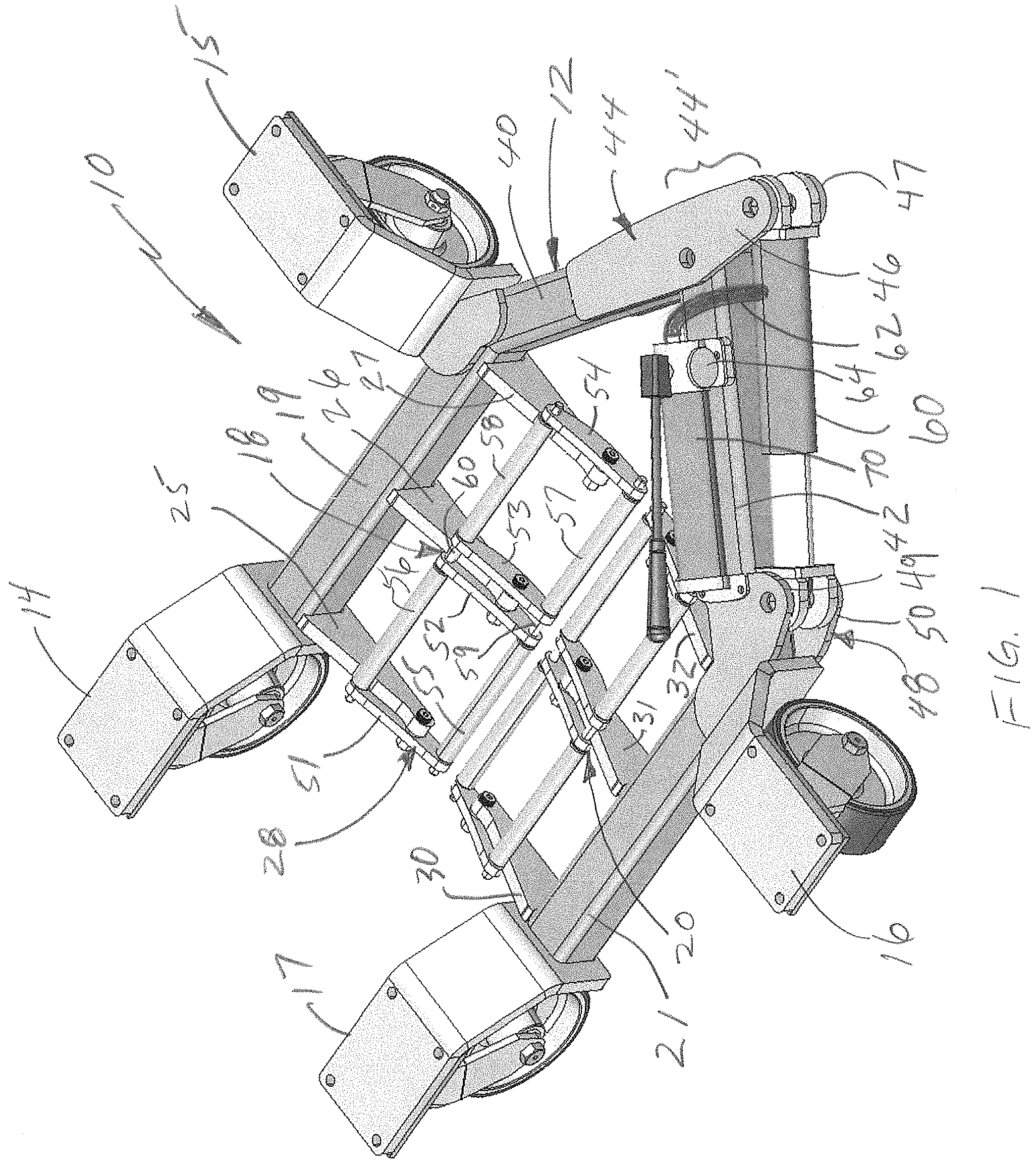 Patent US11780608 Figure 1 – Aircraft recovery dolly