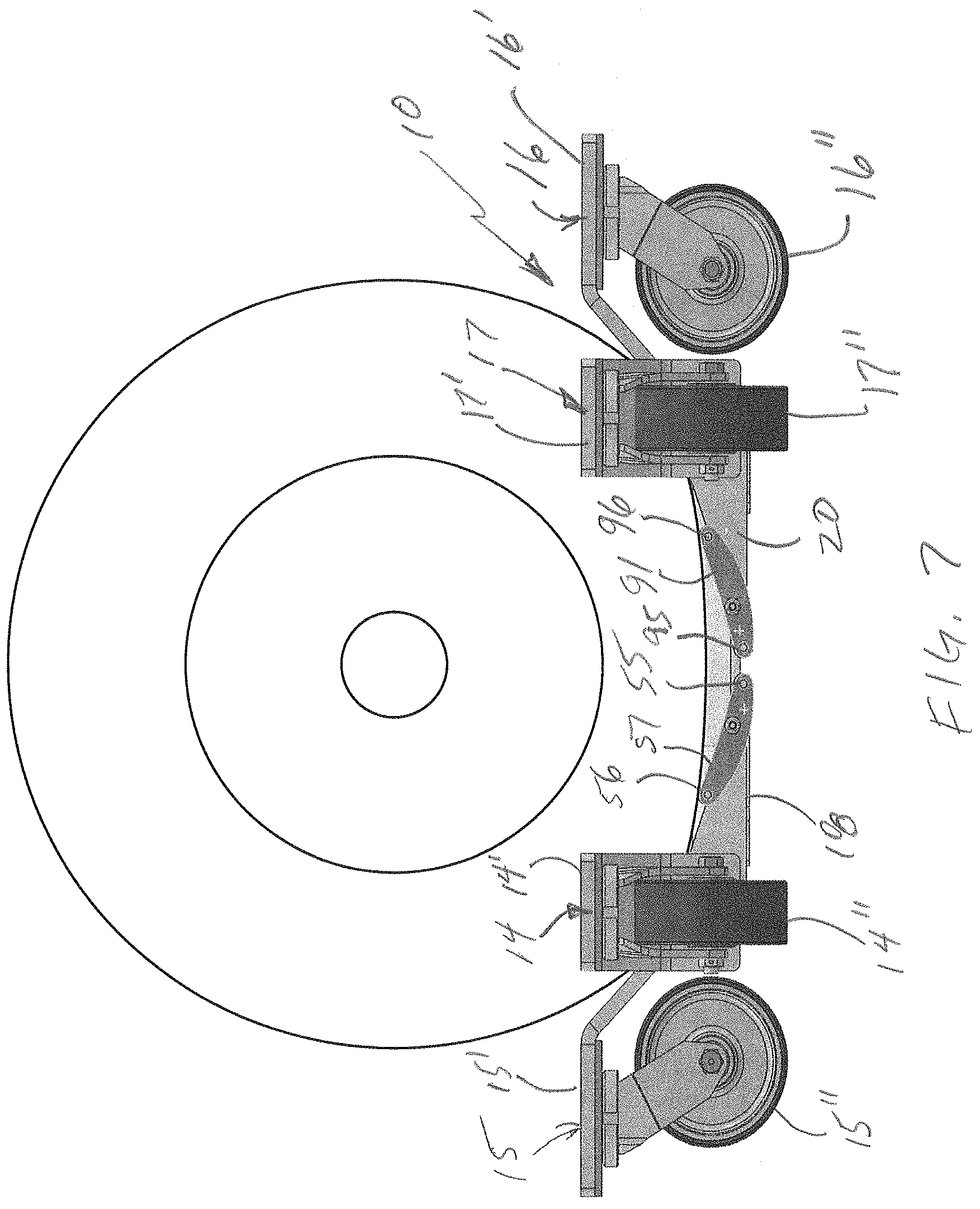 Patent US11780608 Figure 7 – Aircraft recovery dolly