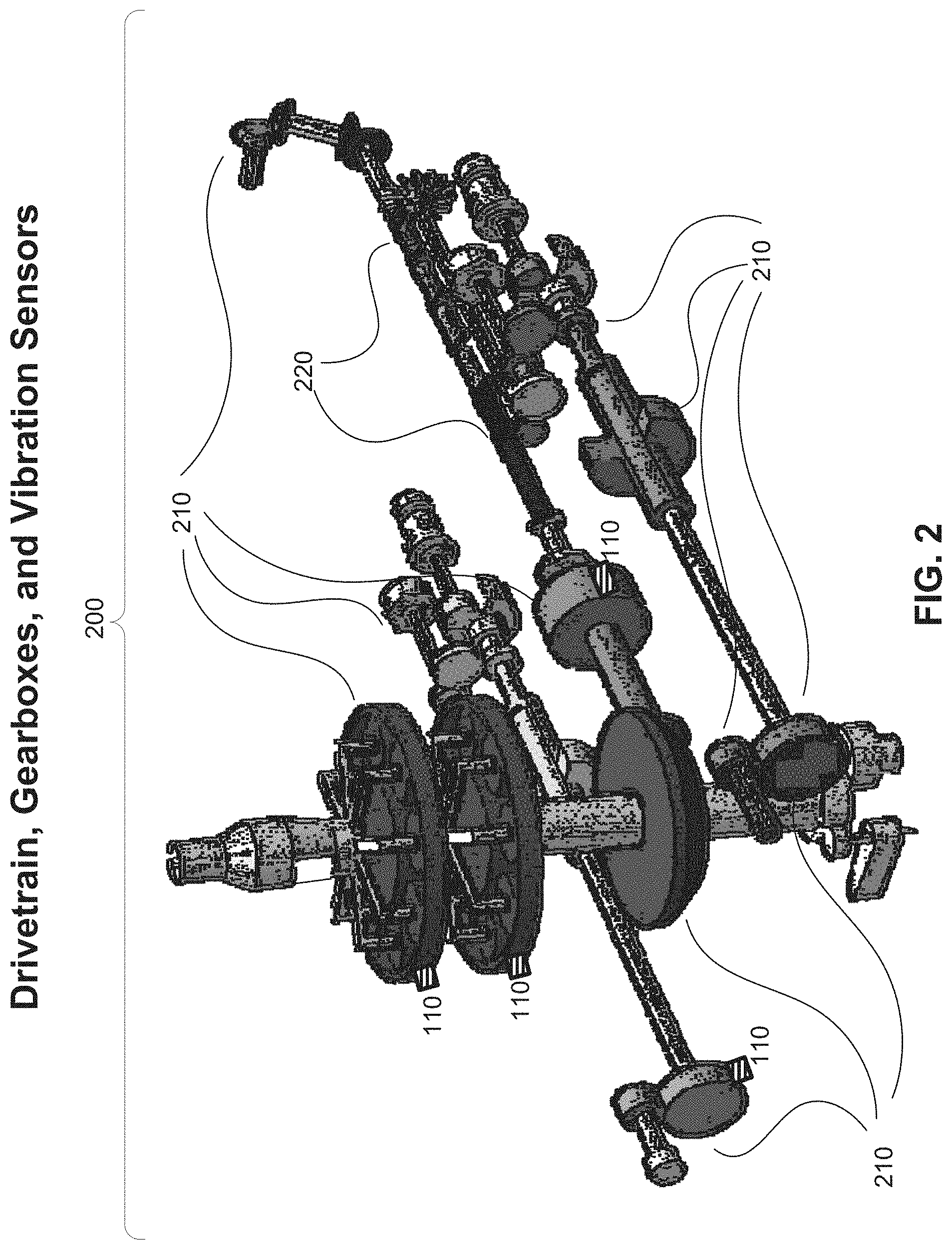 Patent US11780610 Figure 2 – Monitoring of a revolving component employing time-synchronized multiple detectors