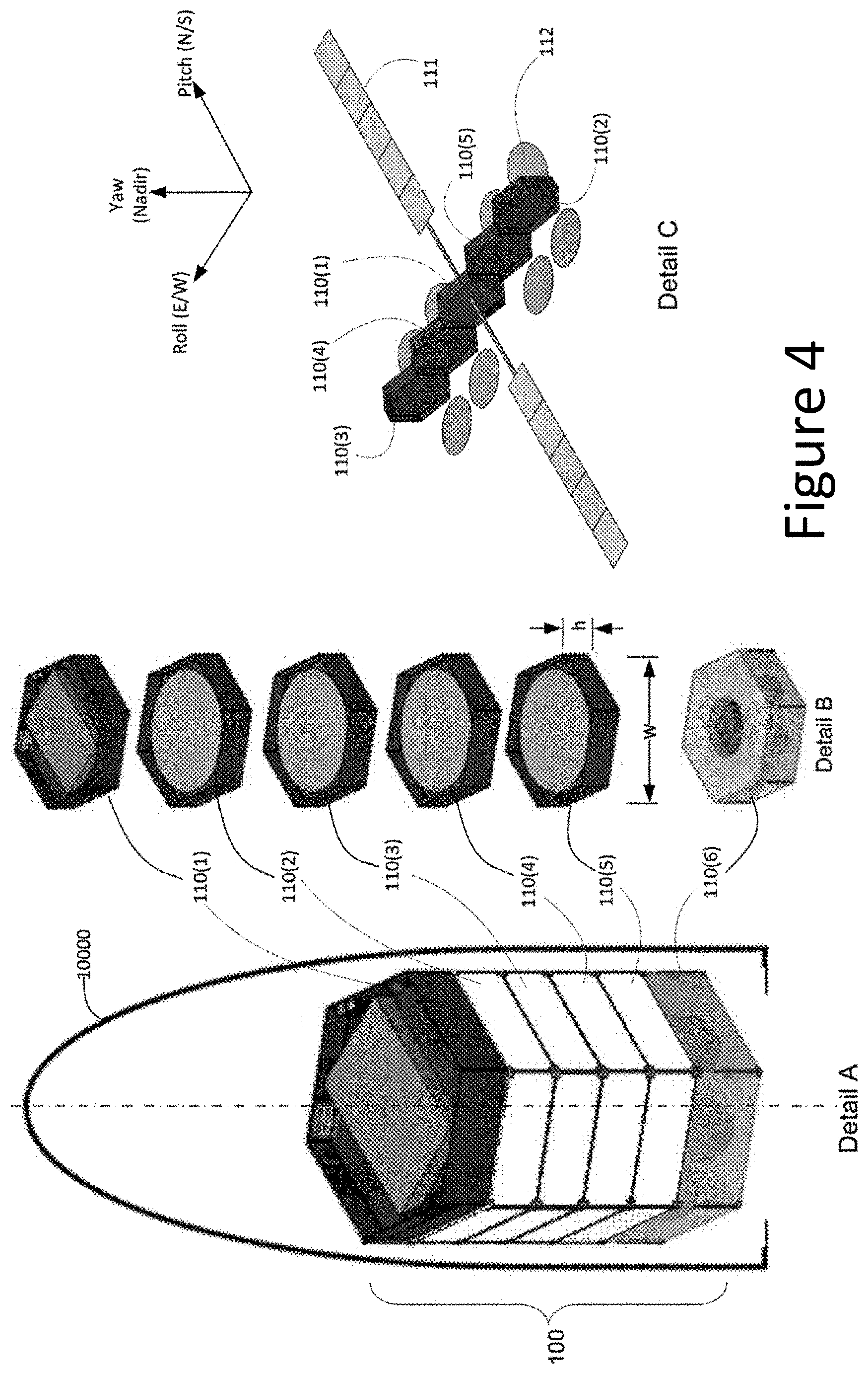 Patent US11780611 Figure 4 – Spacecraft with universal external port