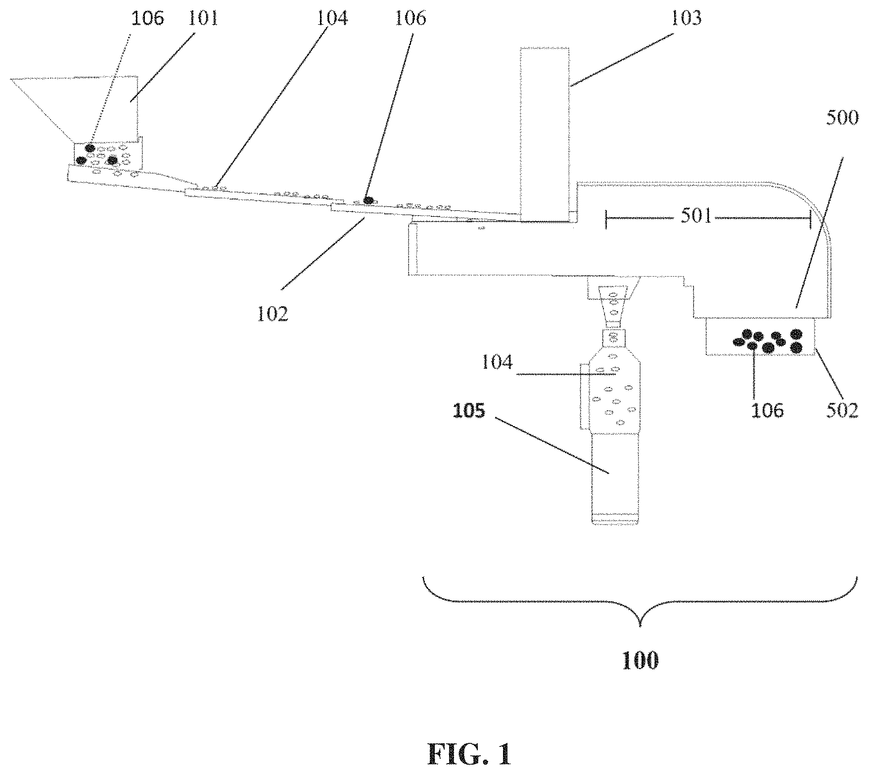 Patent US11780613 Figure 1 – Tablet inspection system manufacturing module with individual rejection method and verification of rejection