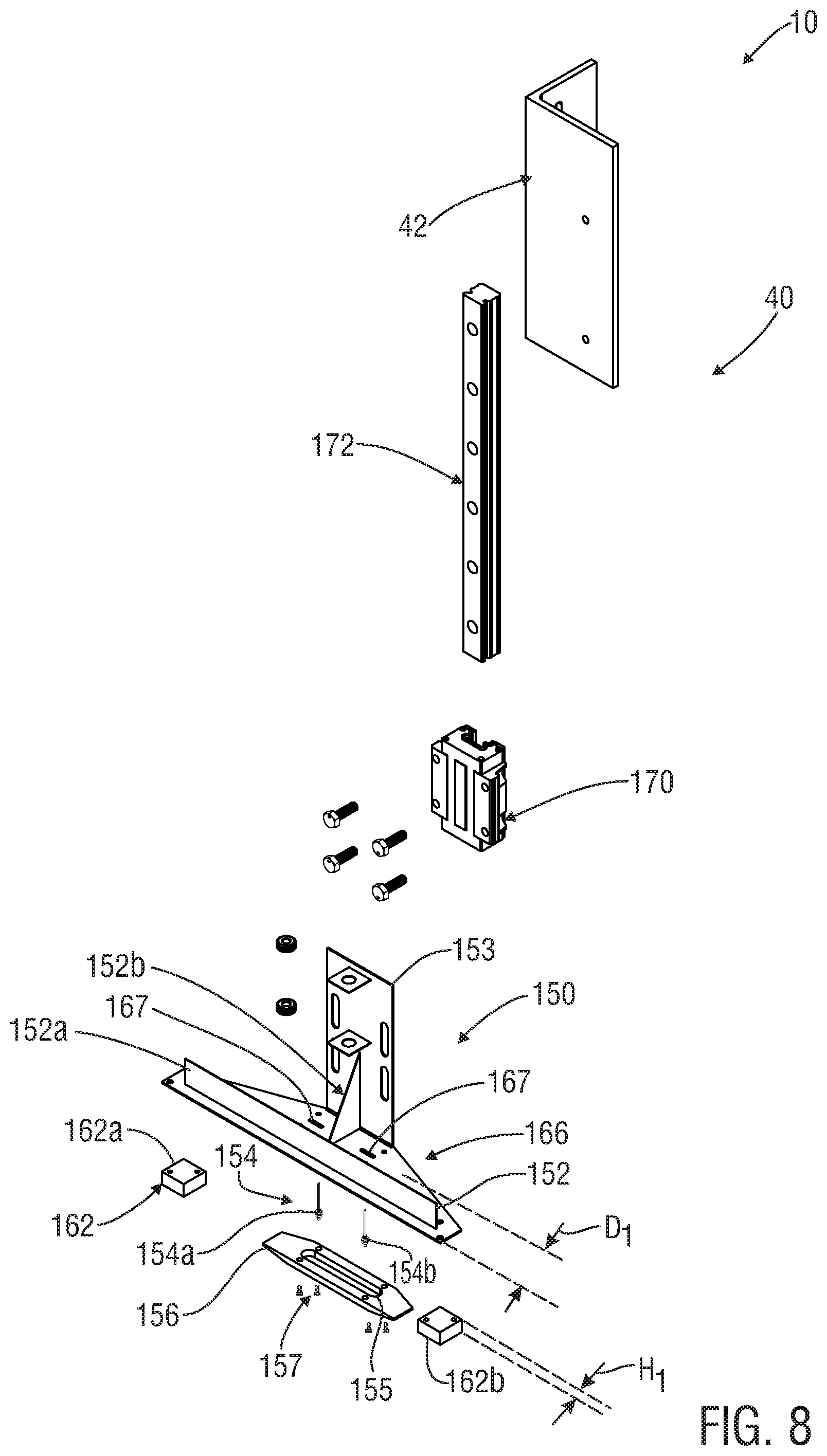 Patent US11780614 Figure 8 – Systems, apparatus and methods for engaging a cap releasably secured in a container