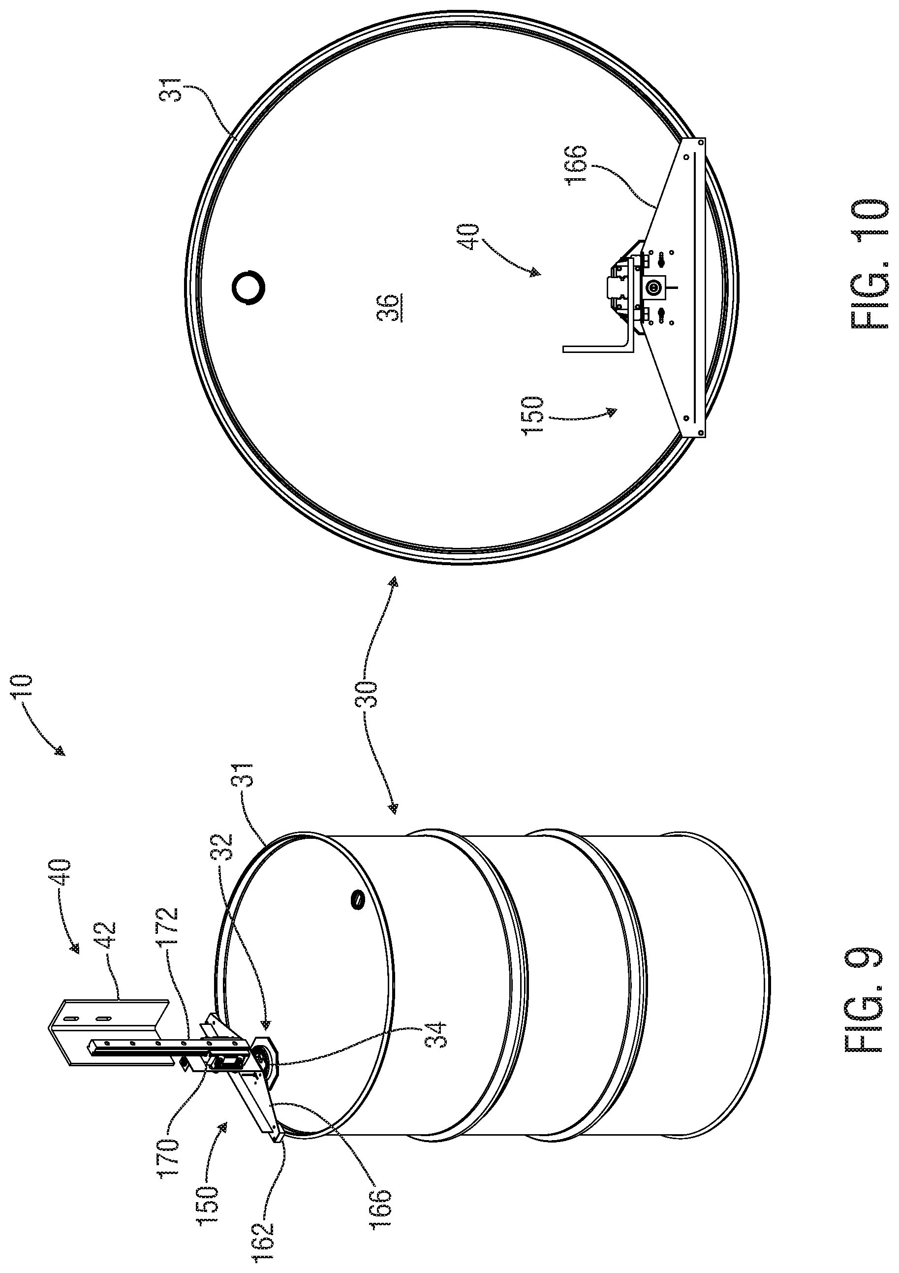 Patent US11780614 Figure 9 – Systems, apparatus and methods for engaging a cap releasably secured in a container