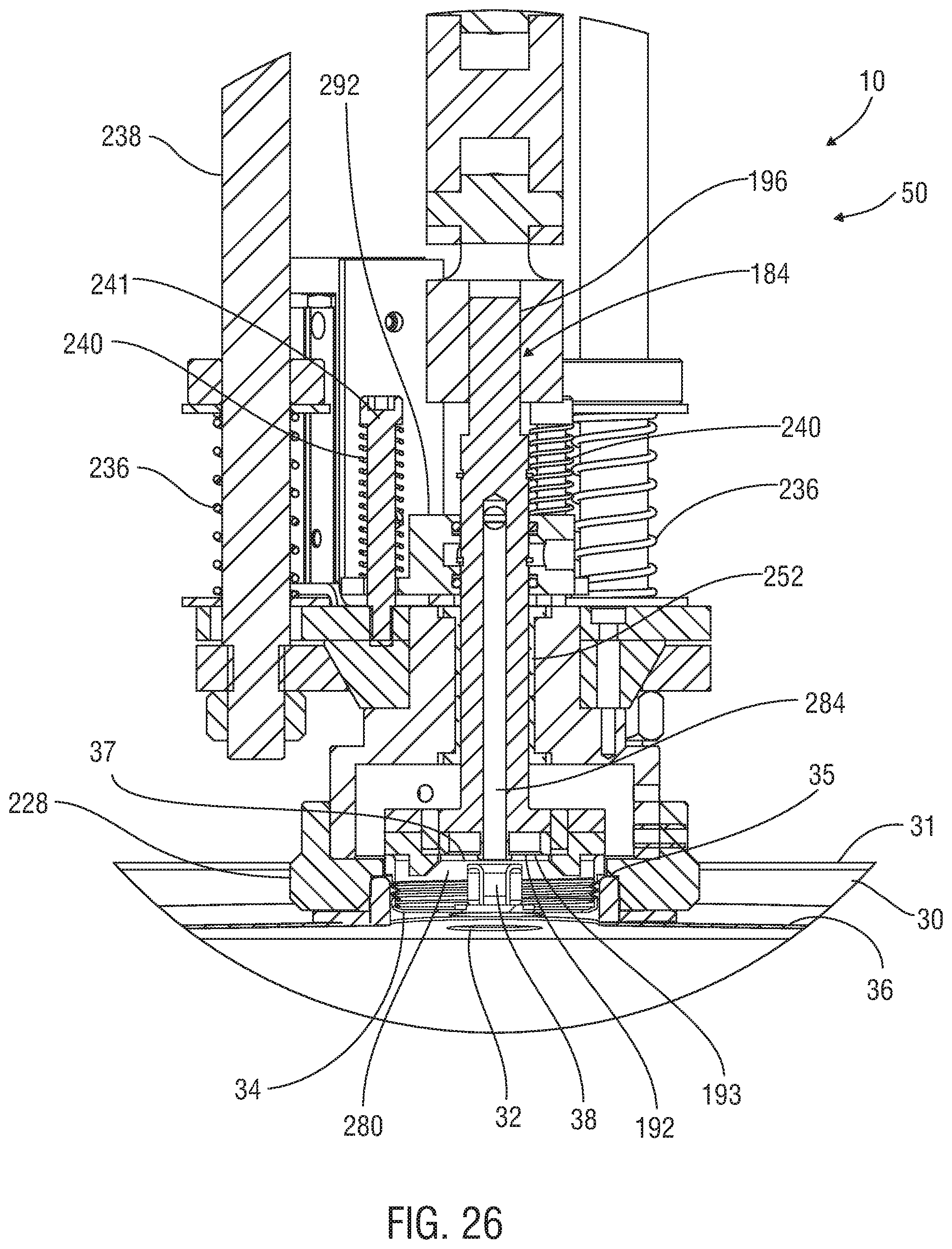 Patent US11780614 Figure 19 – Systems, apparatus and methods for engaging a cap releasably secured in a container