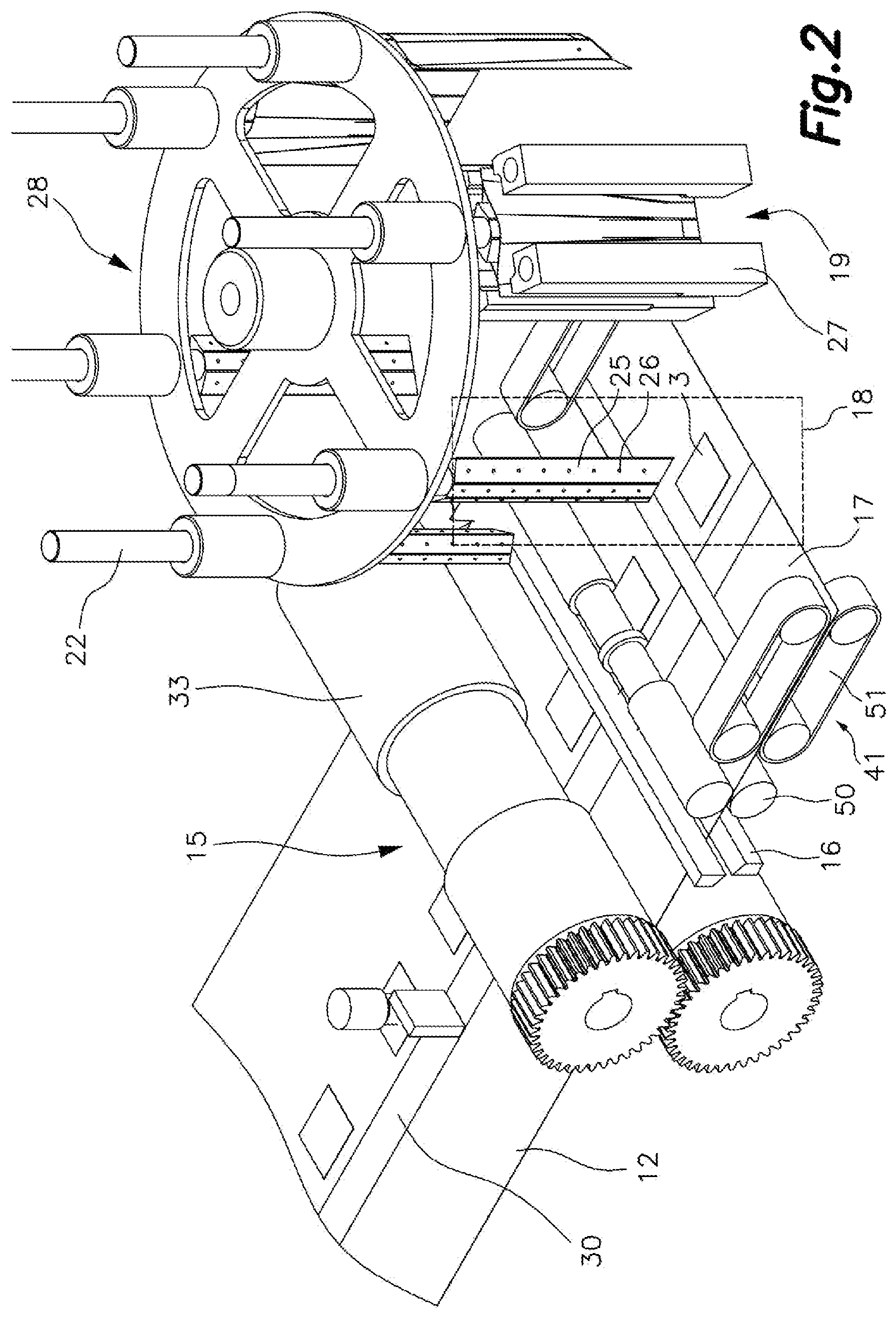 Patent US11780616 Figure 2 – Machine for automatically making a pouch type container