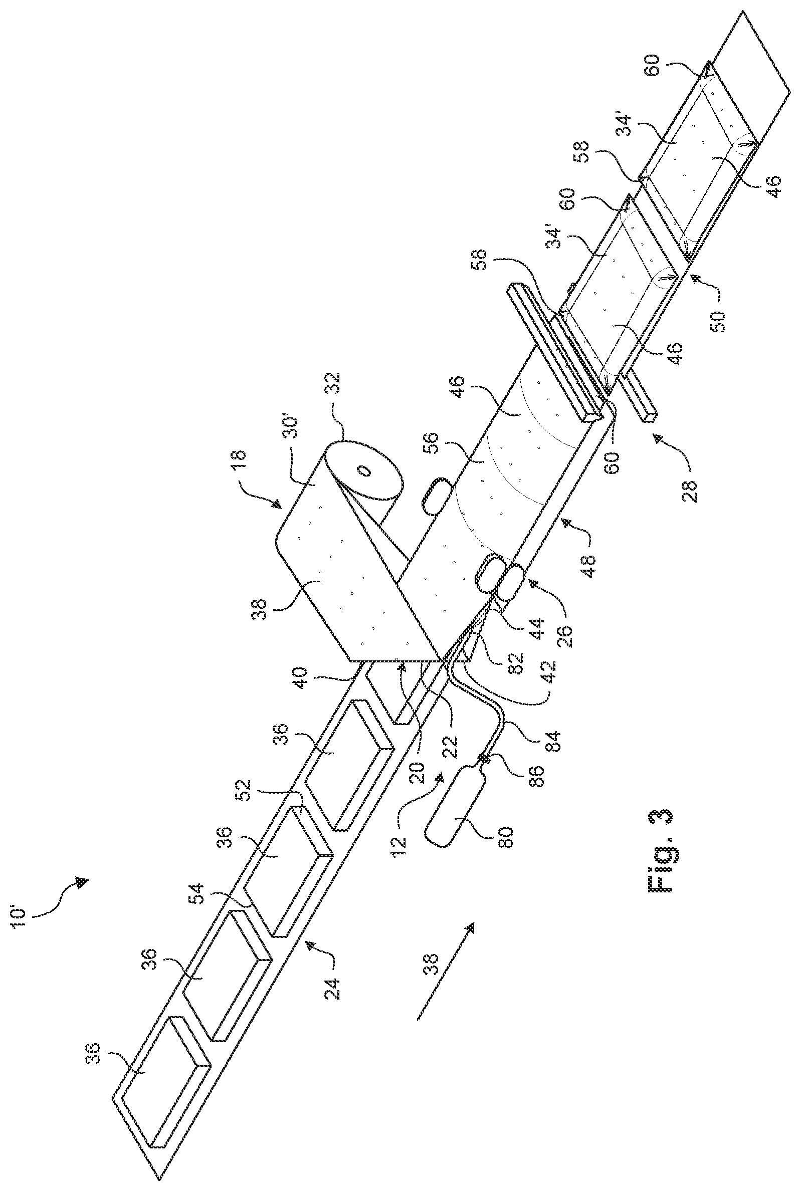 Patent US11780617 Figure 3 – Flexible package conveyance