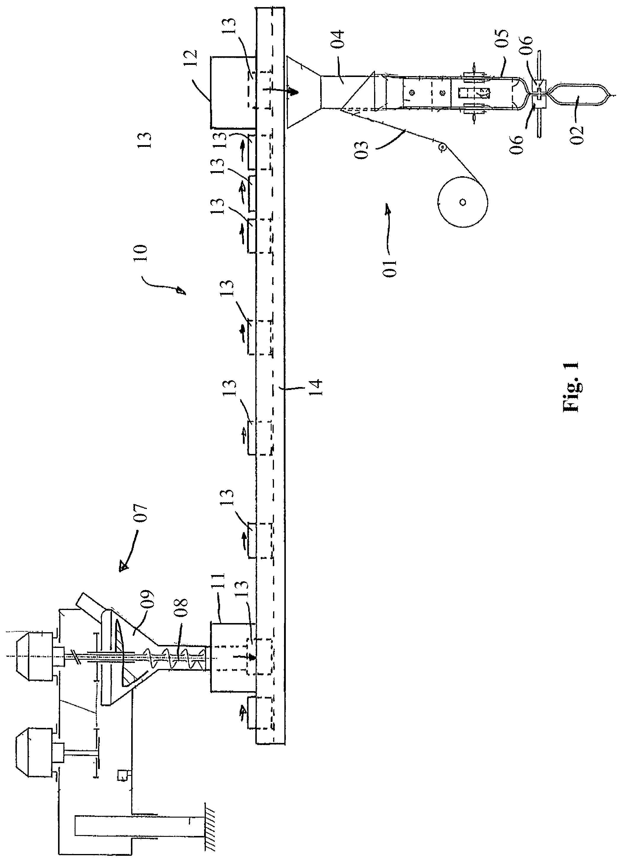 Patent US11780618 Figure 1 – Bag forming, filling and sealing machine comprising metering device