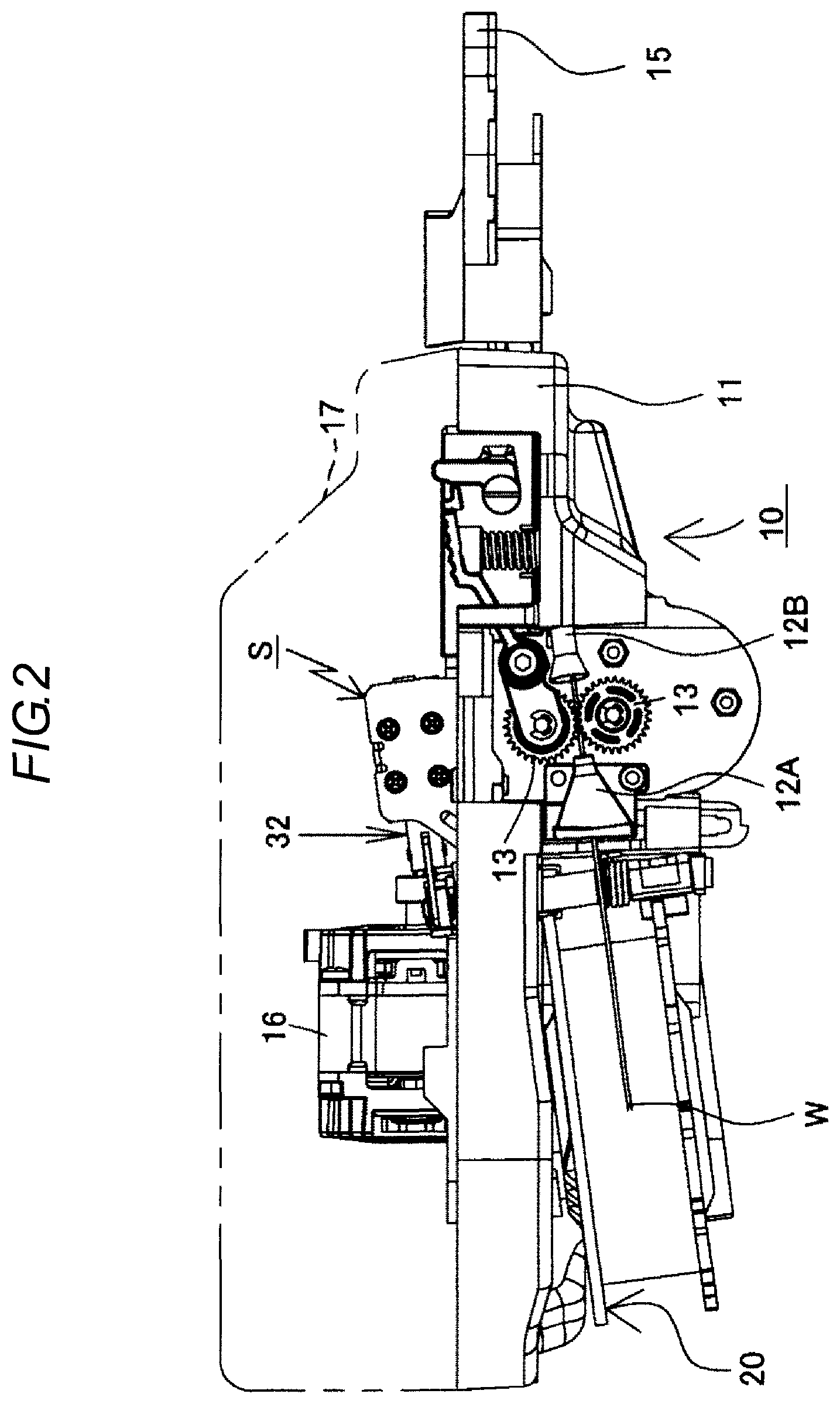 Patent US11780621 Figure 2 – Brake system of wire reel in reinforcing bar binding machine