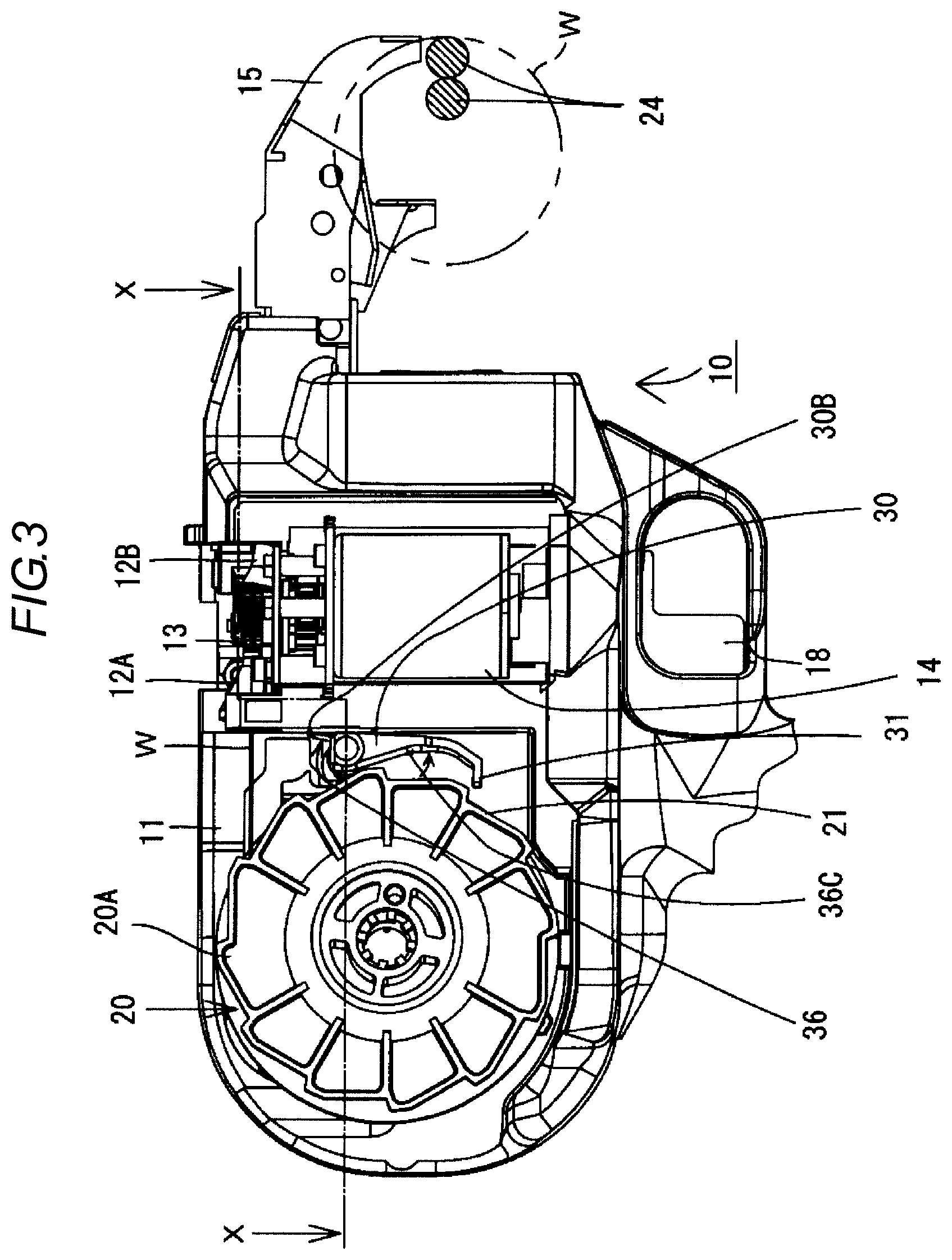 Patent US11780621 Figure 3 – Brake system of wire reel in reinforcing bar binding machine