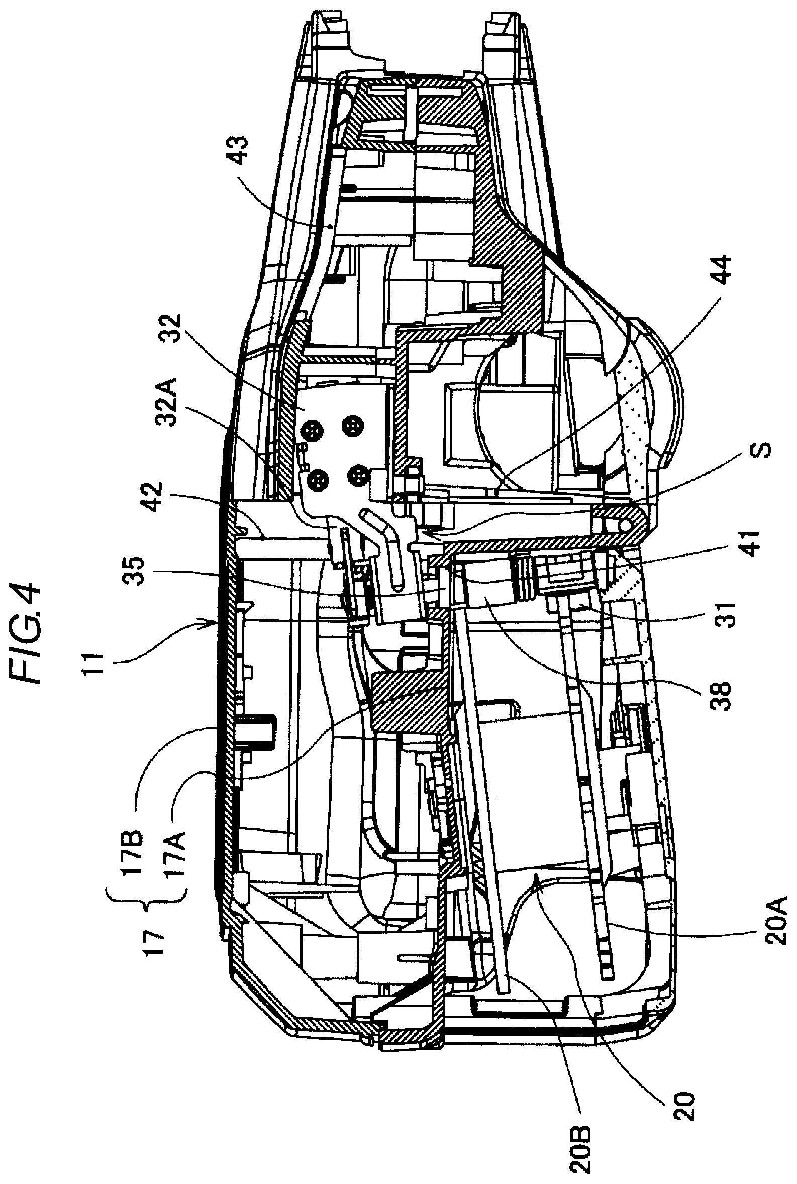 Patent US11780621 Figure 4 – Brake system of wire reel in reinforcing bar binding machine