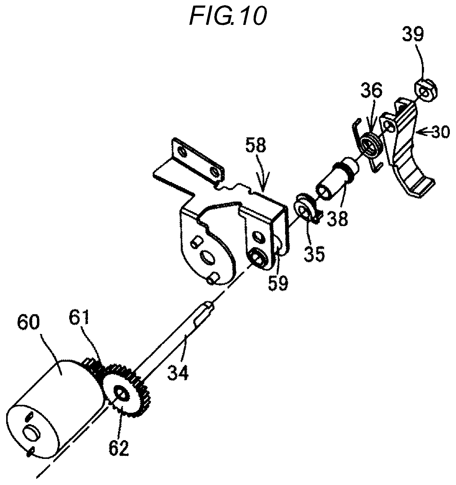 Patent US11780621 Figure 9 – Brake system of wire reel in reinforcing bar binding machine