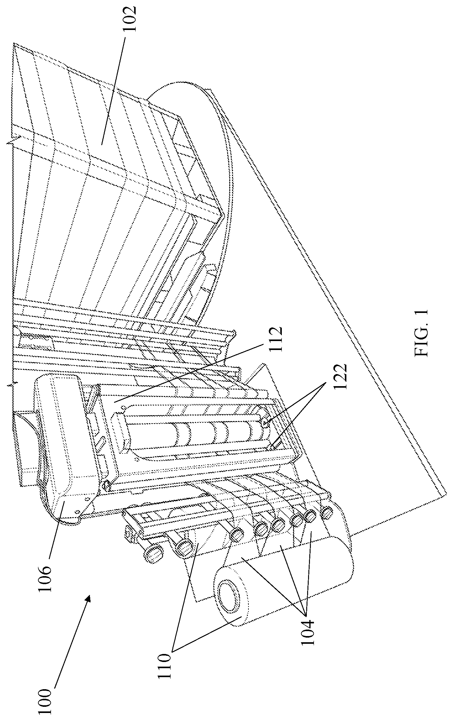 Patent US11780628 Figure 1 – Encoder mount for a pallet wrapping system