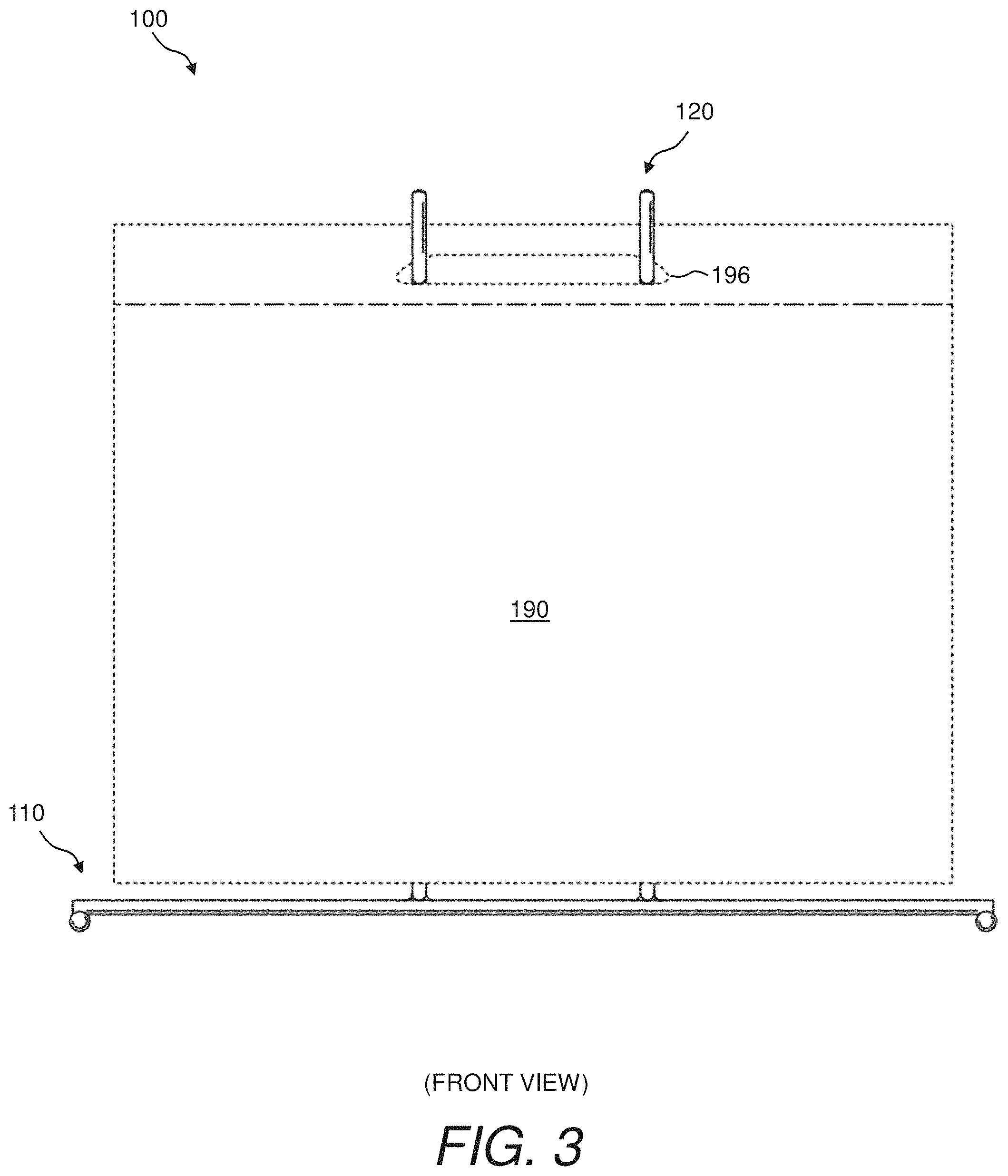 Patent US11780629 Figure 3 – Bag rack and method of using same