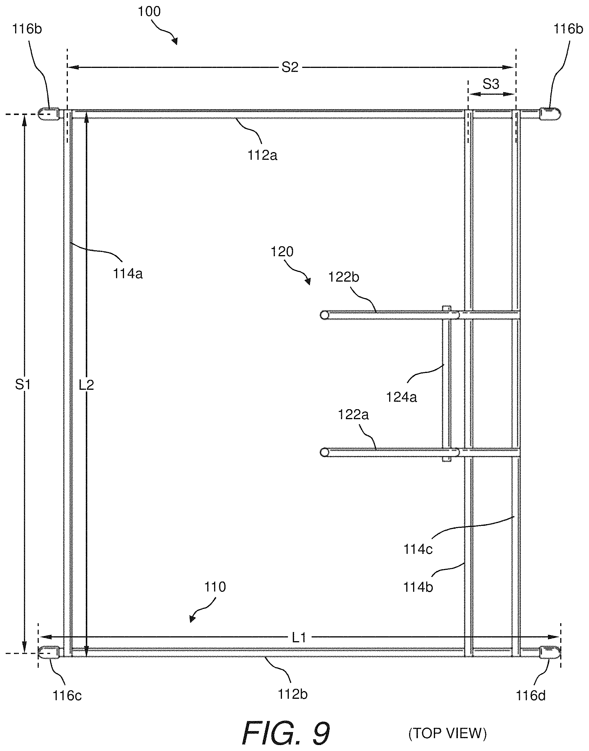Patent US11780629 Figure 9 – Bag rack and method of using same