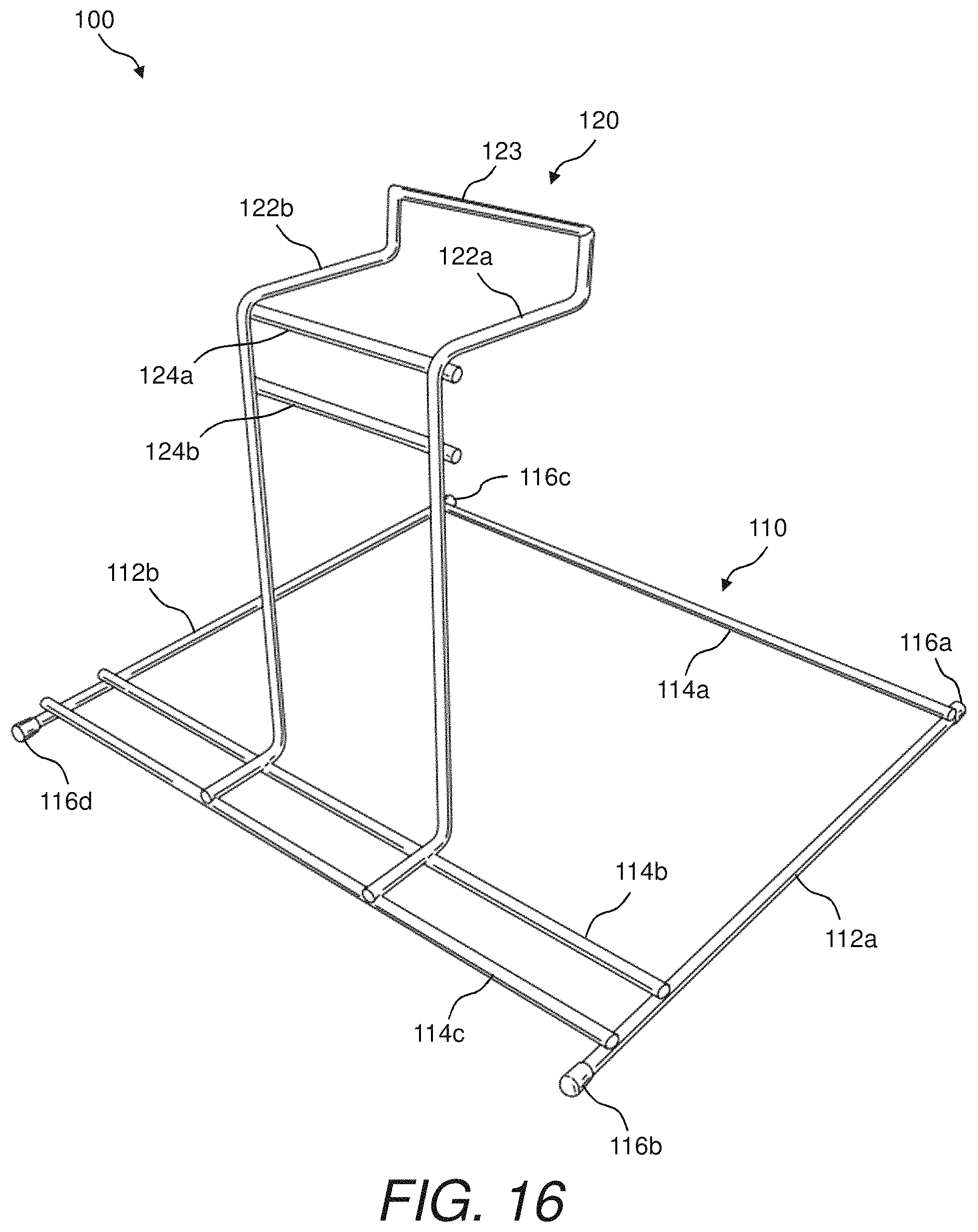 Patent US11780629 Figure 16 – Bag rack and method of using same