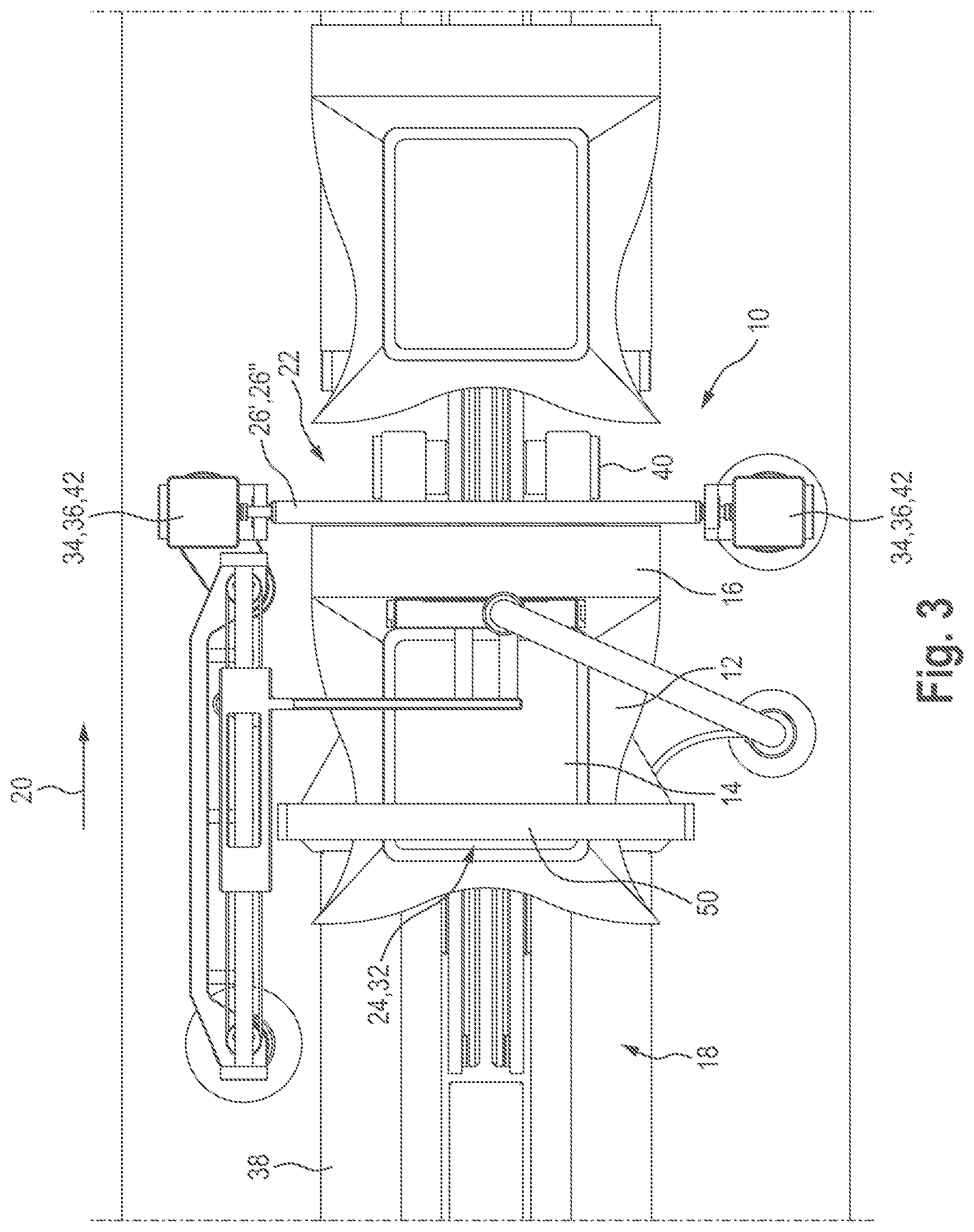Patent US11780631 Figure 4 – Unpacking system for an object, in particular a pharmaceutical or cosmetic object, packed in an item of packaging, in particular a pouch