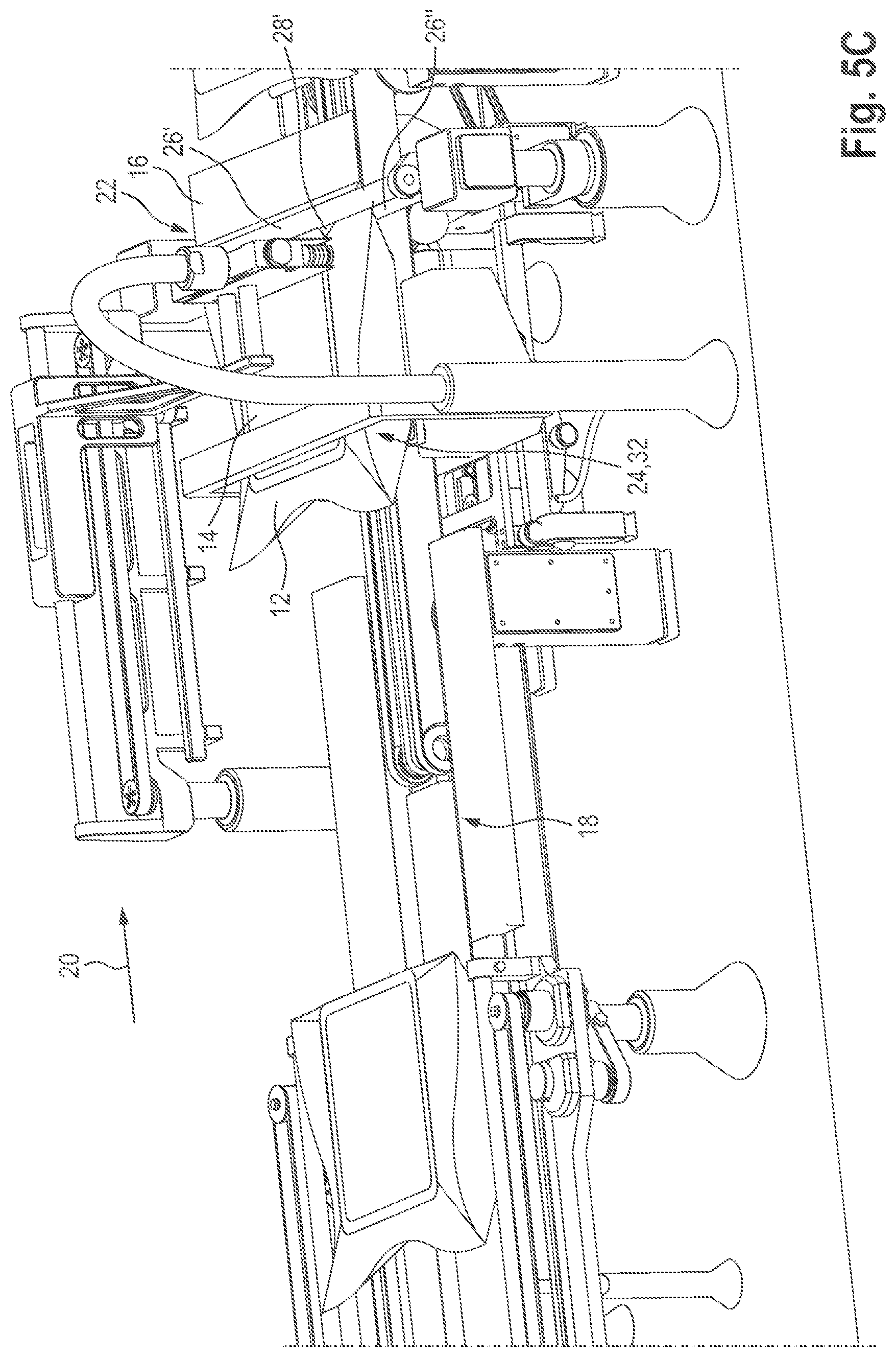 Patent US11780631 Figure 8 – Unpacking system for an object, in particular a pharmaceutical or cosmetic object, packed in an item of packaging, in particular a pouch