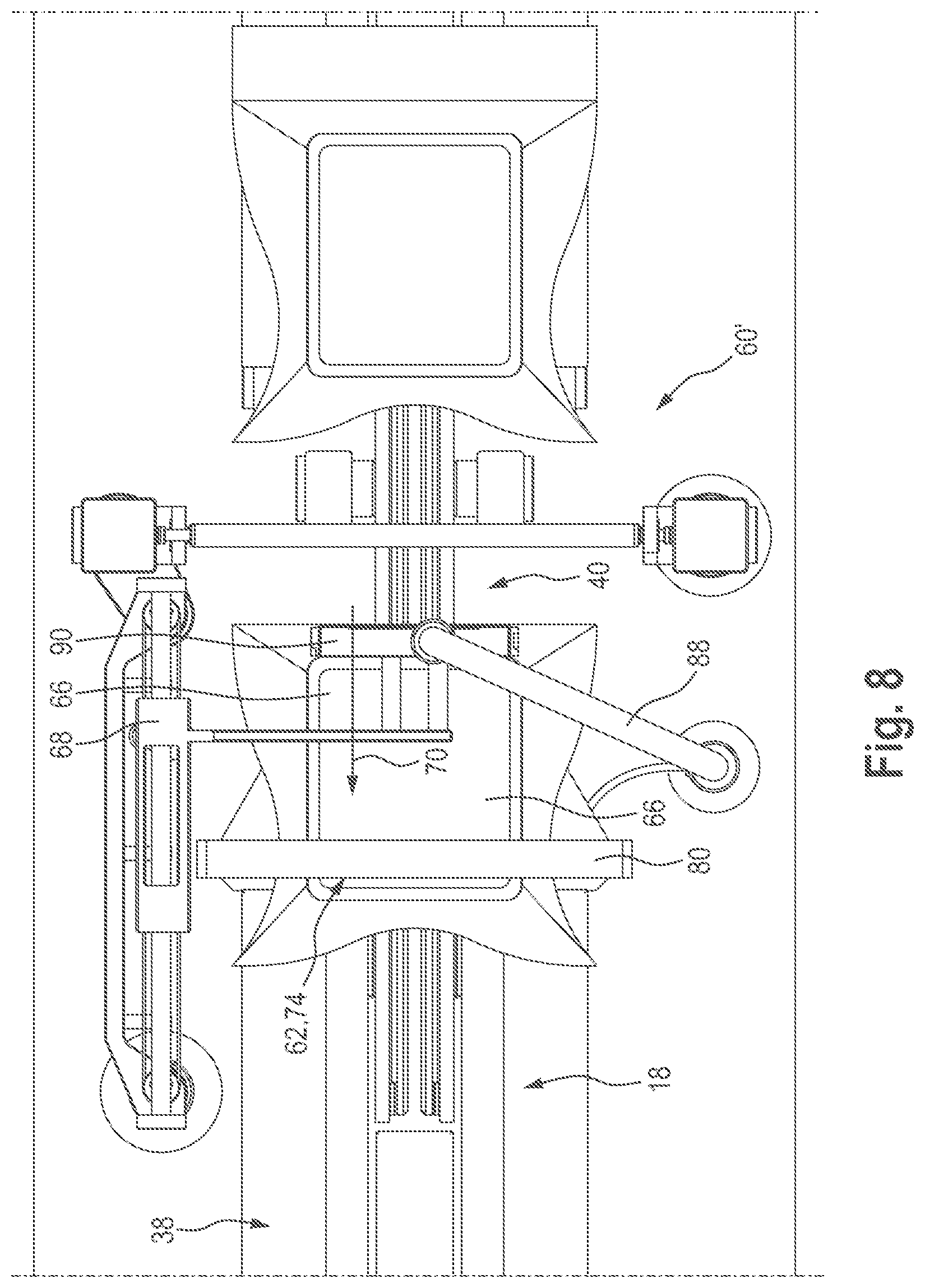 Patent US11780631 Figure 13 – Unpacking system for an object, in particular a pharmaceutical or cosmetic object, packed in an item of packaging, in particular a pouch