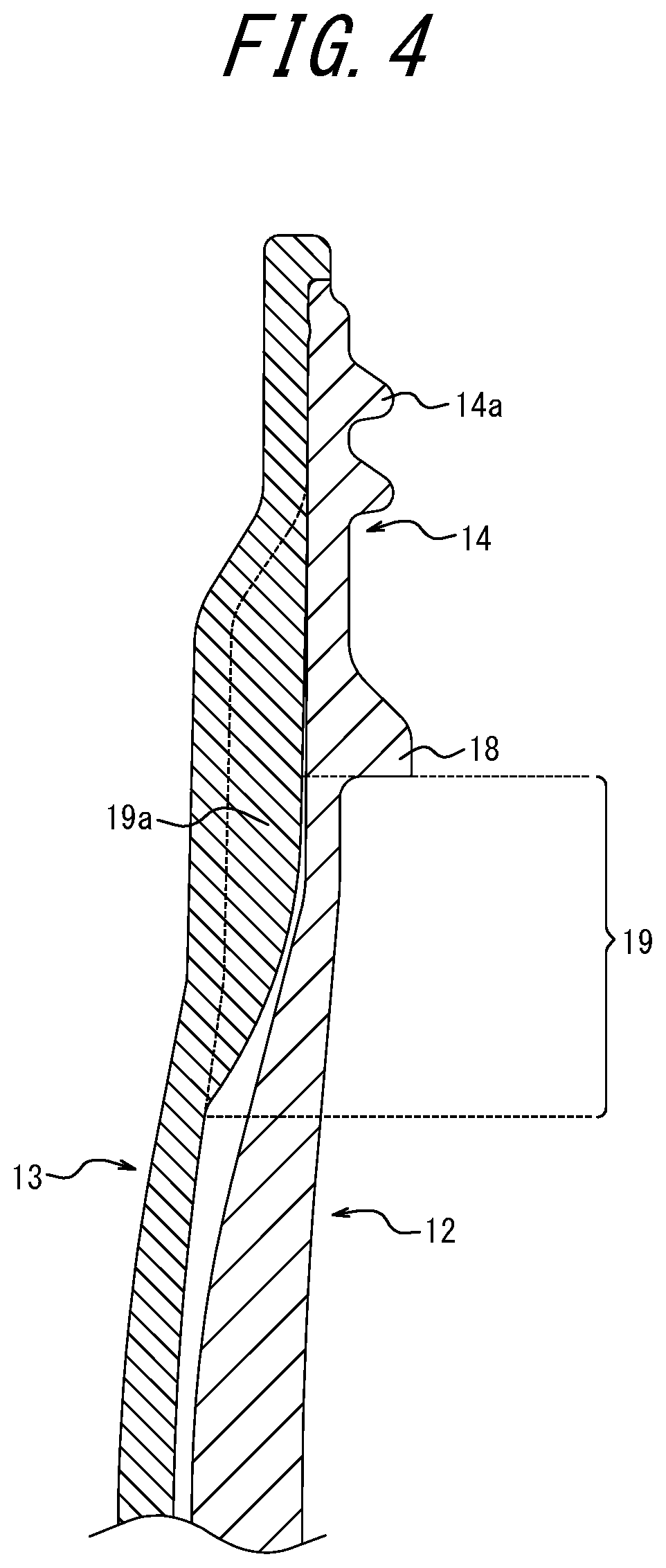 Patent US11780633 Figure 4 – Synthetic resin-made container, preform, and method of manufacturing synthetic resin-made container