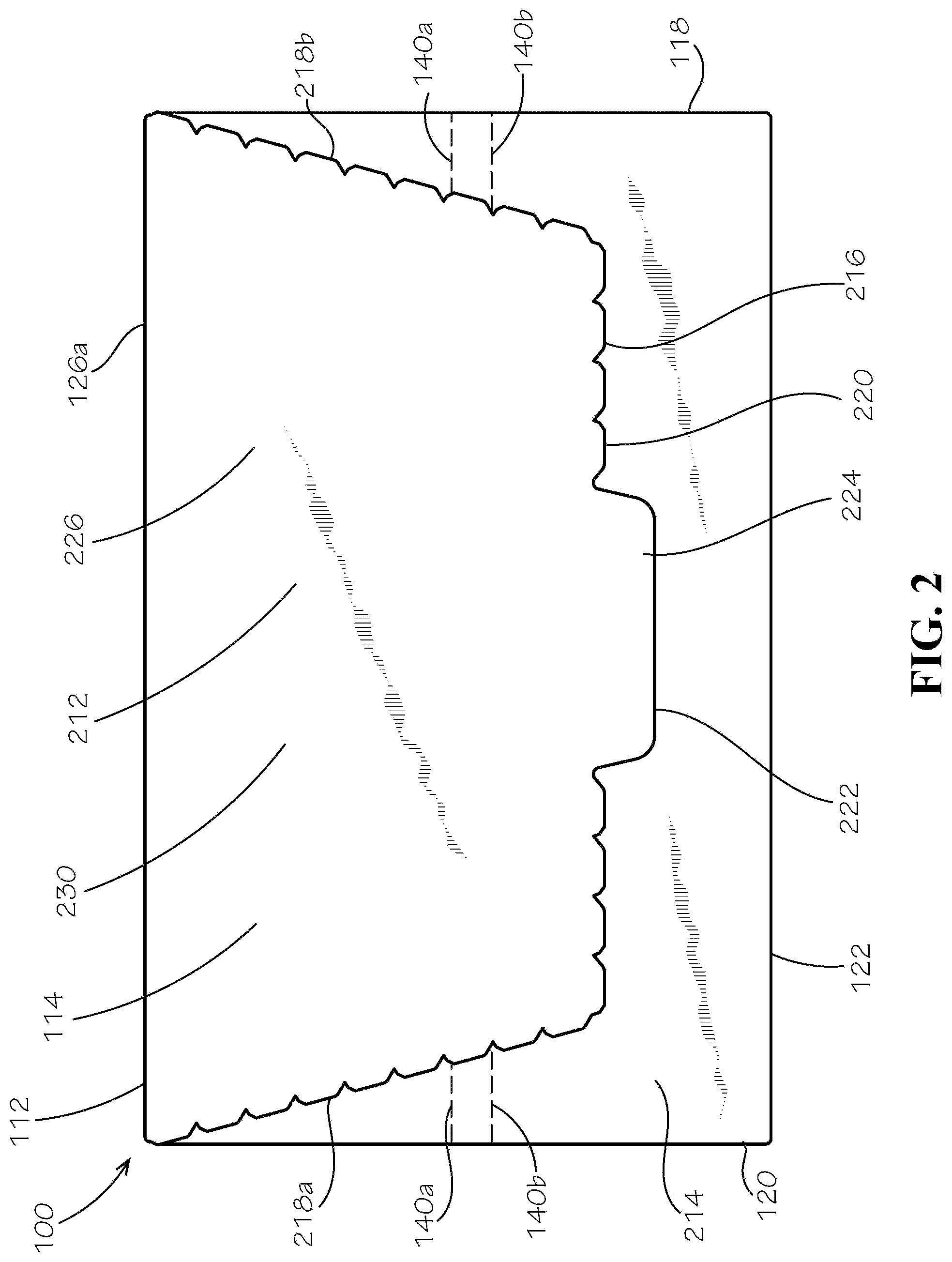 Patent US11780635 Figure 2 – Perforated collapsible box