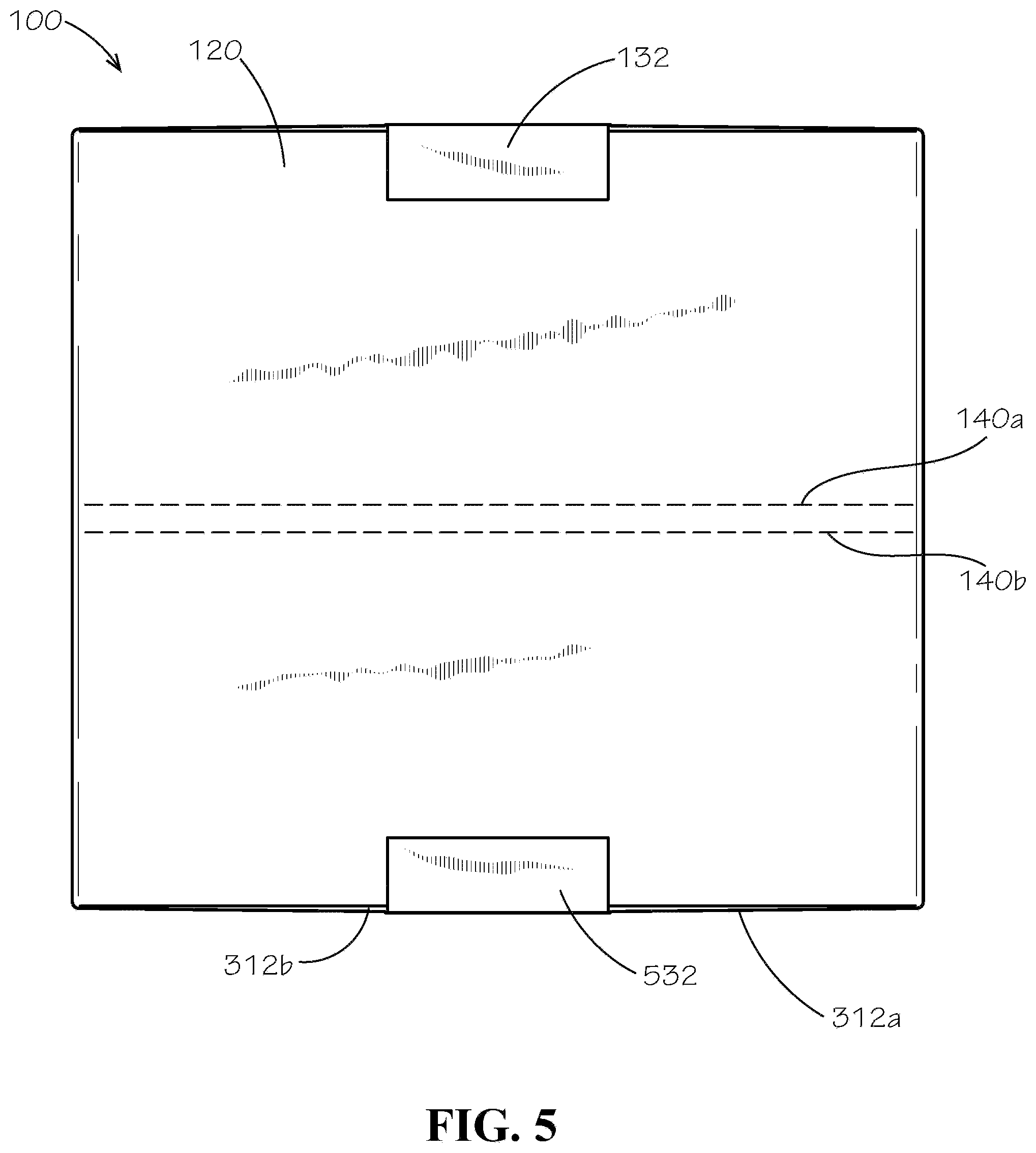 Patent US11780635 Figure 5 – Perforated collapsible box
