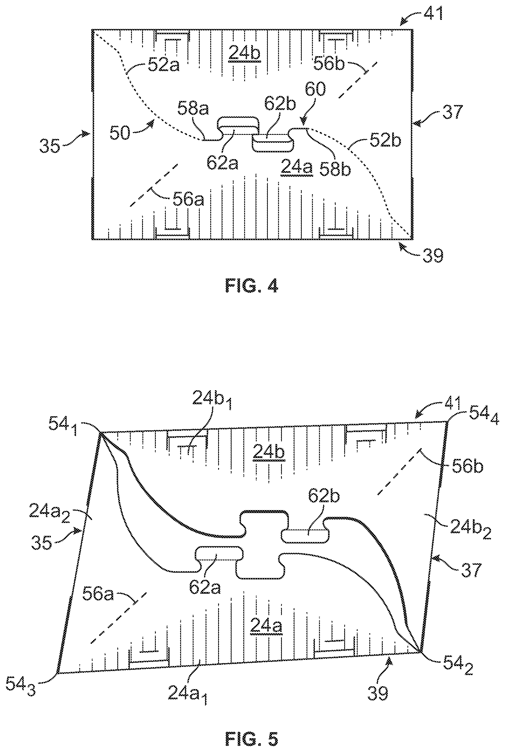 Patent US11780637 Figure 5 – Container with improved breakdown features