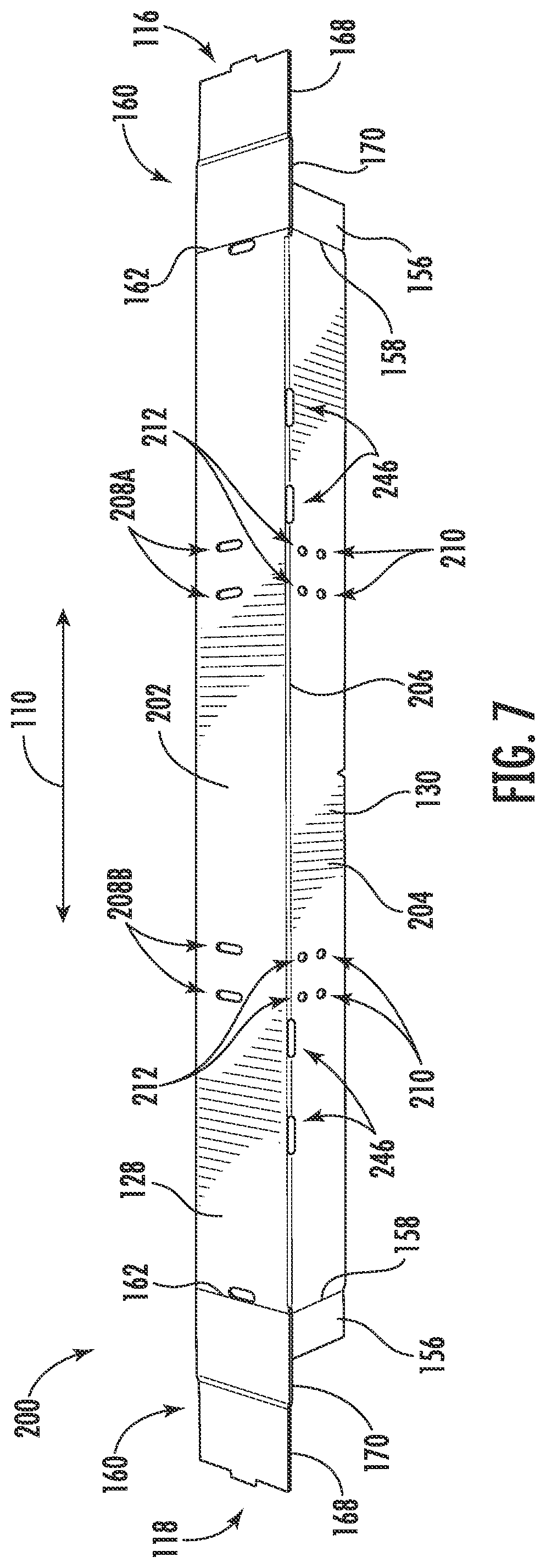 Patent US11780638 Figure 7 – Method for installing a covering relative to a frame of an architectural structure and associated alignment tools