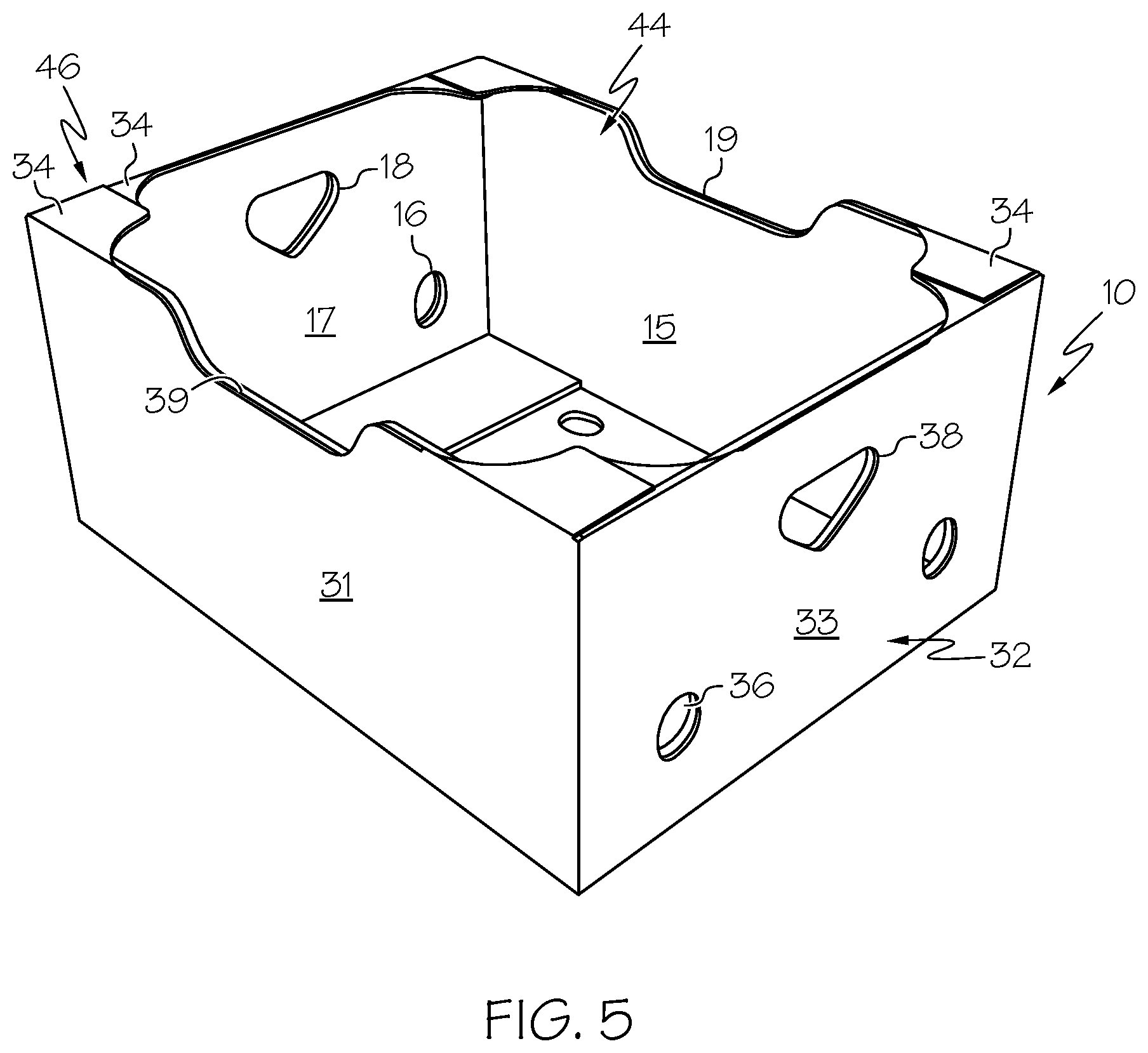 Patent US11780639 Figure 6 – Optimized system, box and bag for packing, shipping, storing and displaying produce