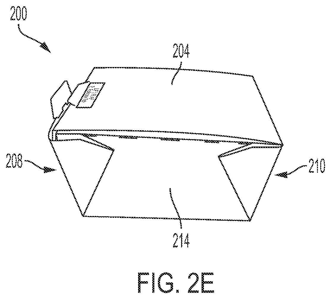 Patent US11780641 Figure 7 – Tamper-evident container having release flap and closure tab