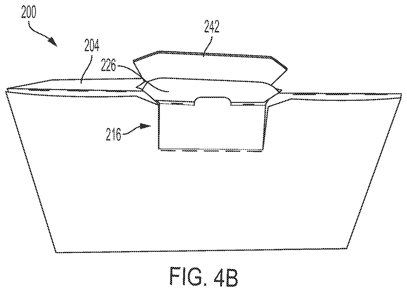 Patent US11780641 Figure 12 – Tamper-evident container having release flap and closure tab