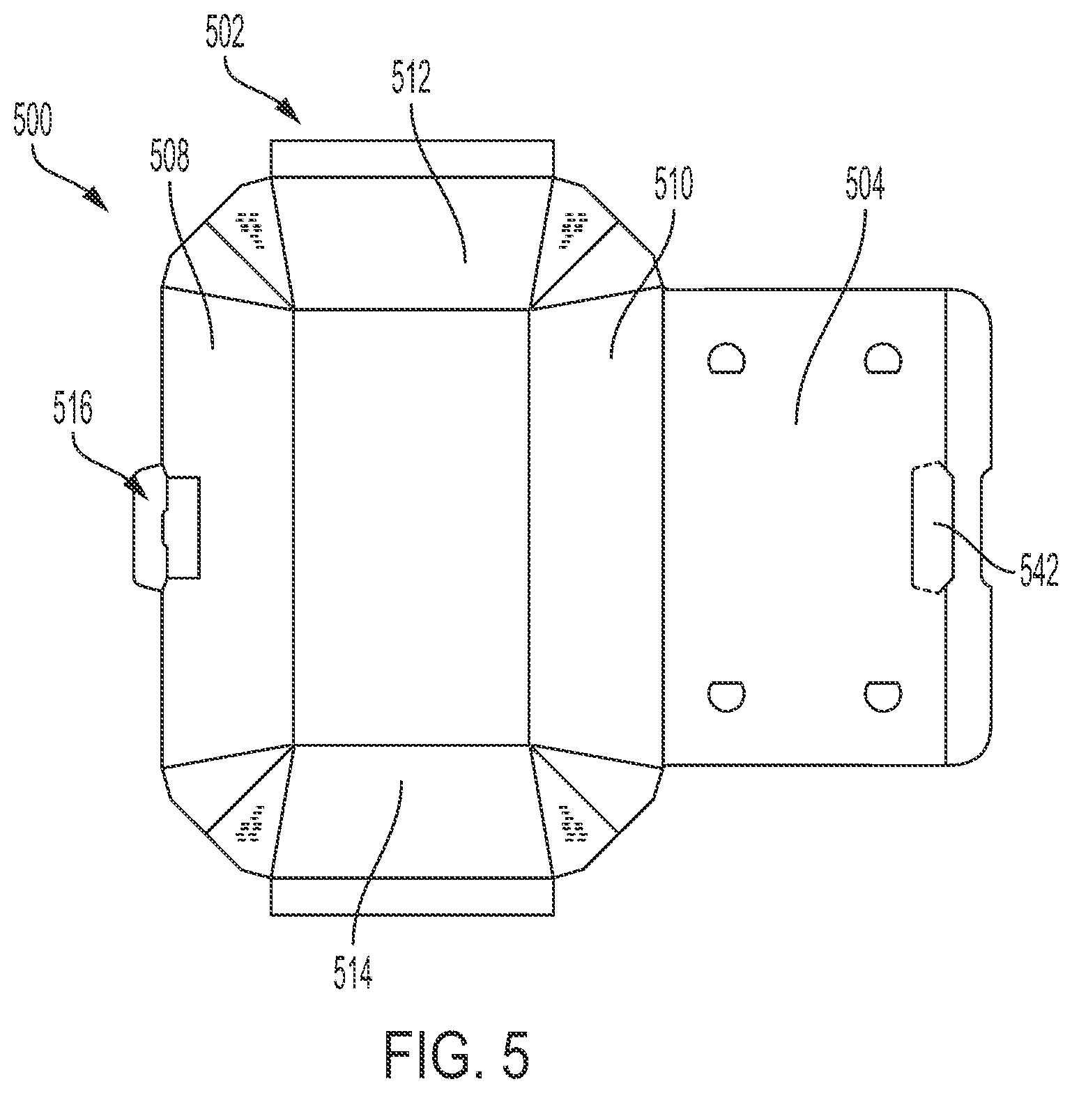 Patent US11780641 Figure 16 – Tamper-evident container having release flap and closure tab