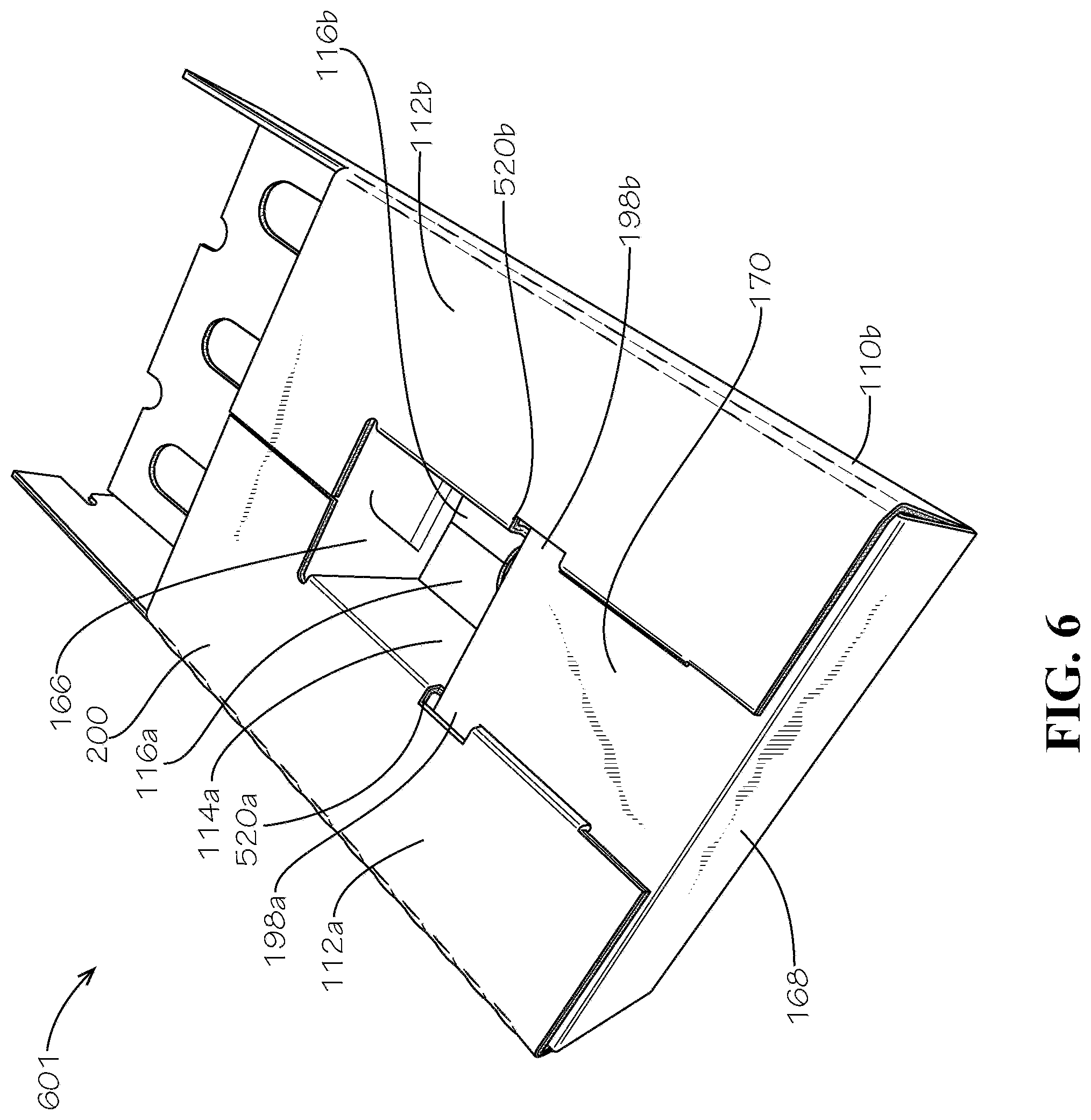 Patent US11780642 Figure 6 – Three-pack beverage box