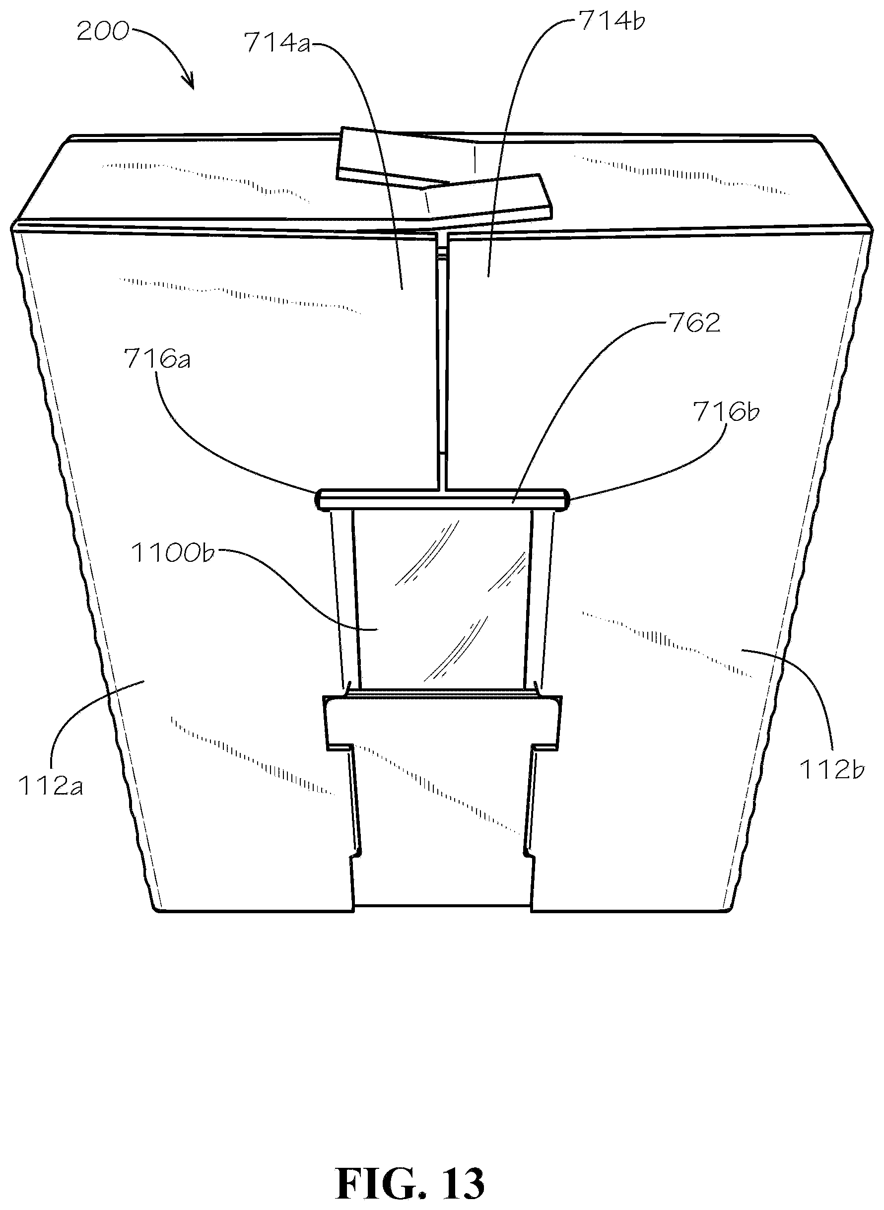 Patent US11780642 Figure 13 – Three-pack beverage box