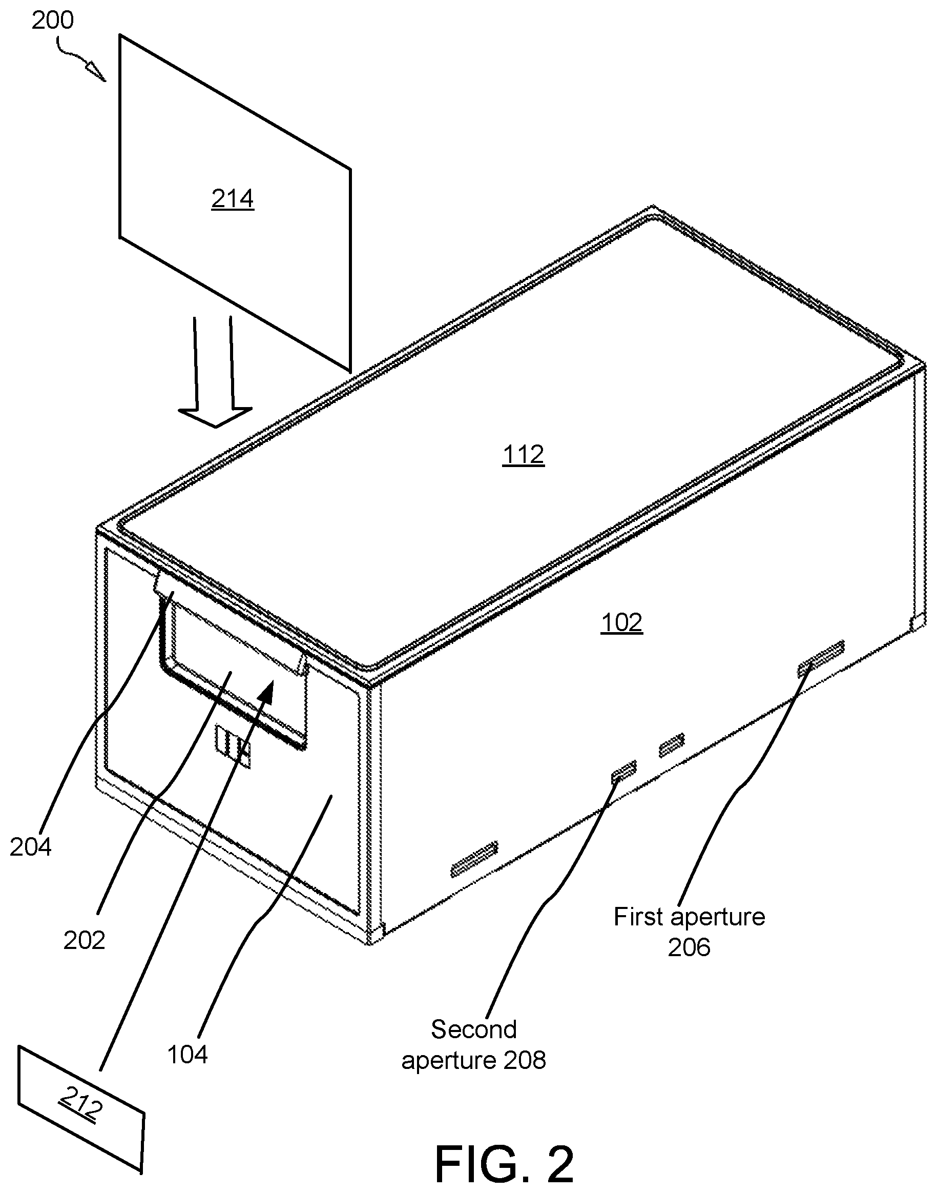 Patent US11780644 Figure 2 – Multiconfigurable, collapsible, modular tote container