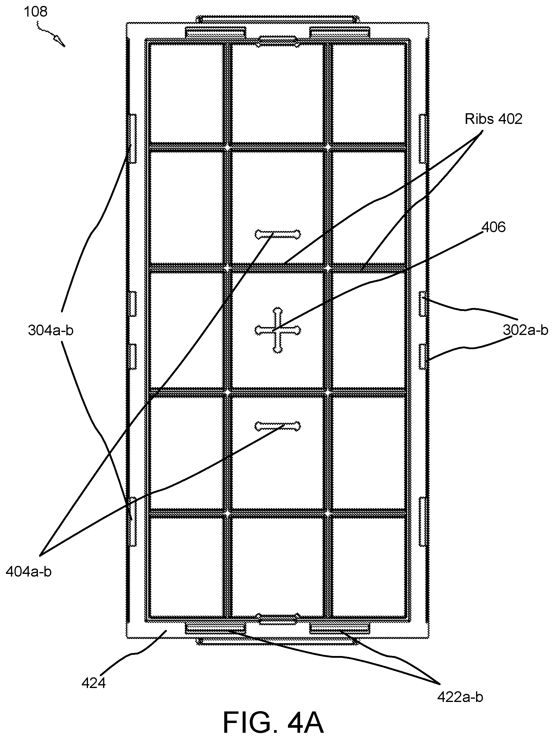 Patent US11780644 Figure 4 – Multiconfigurable, collapsible, modular tote container