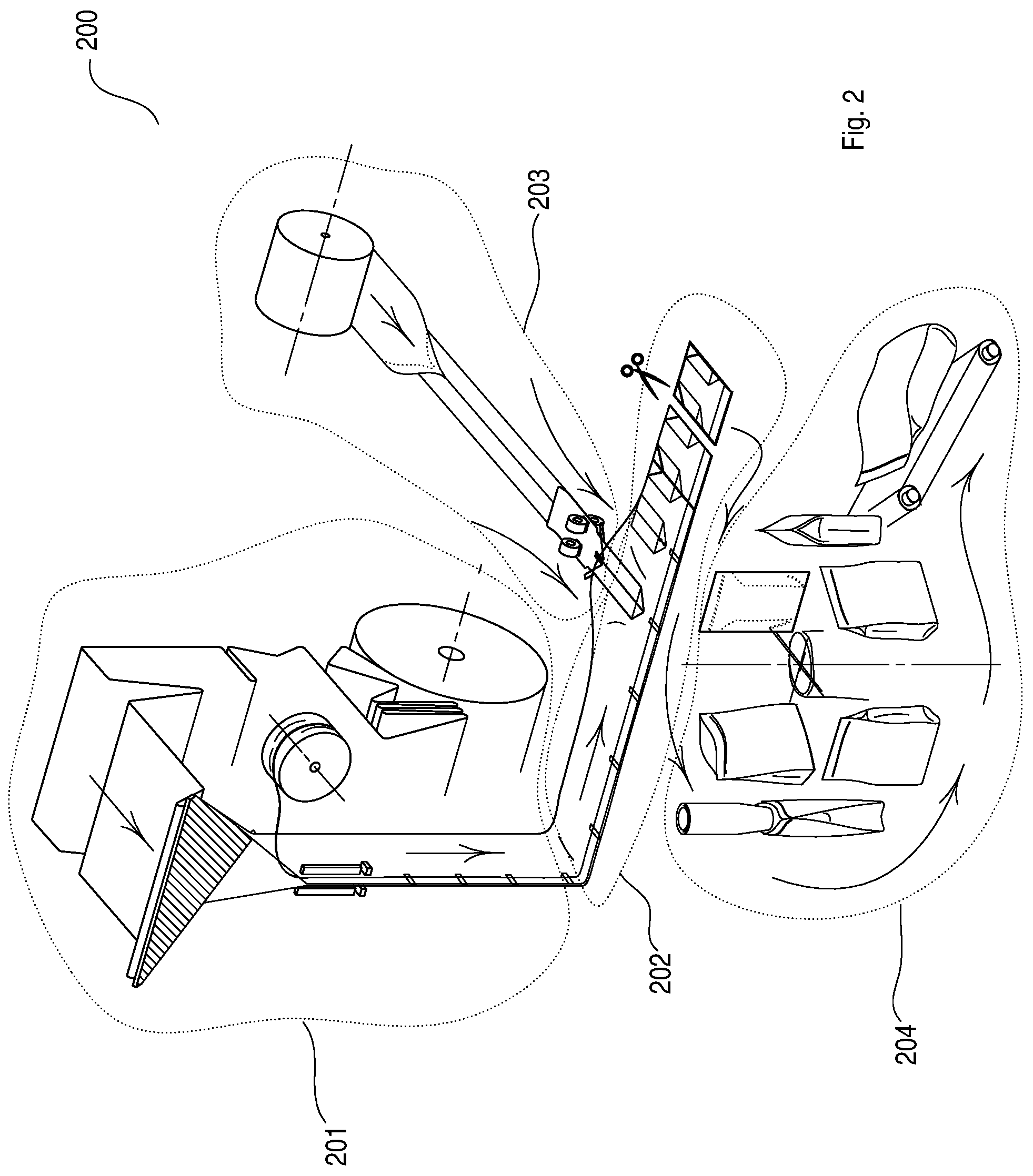 Patent US11780646 Figure 2 – Production of airtight packages with side gussets
