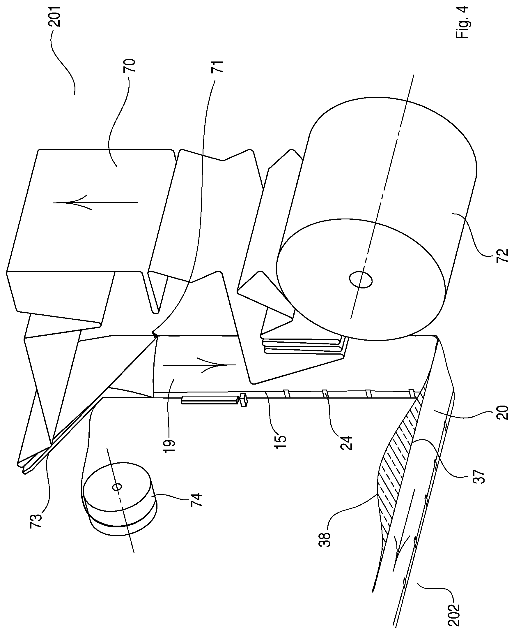Patent US11780646 Figure 4 – Production of airtight packages with side gussets
